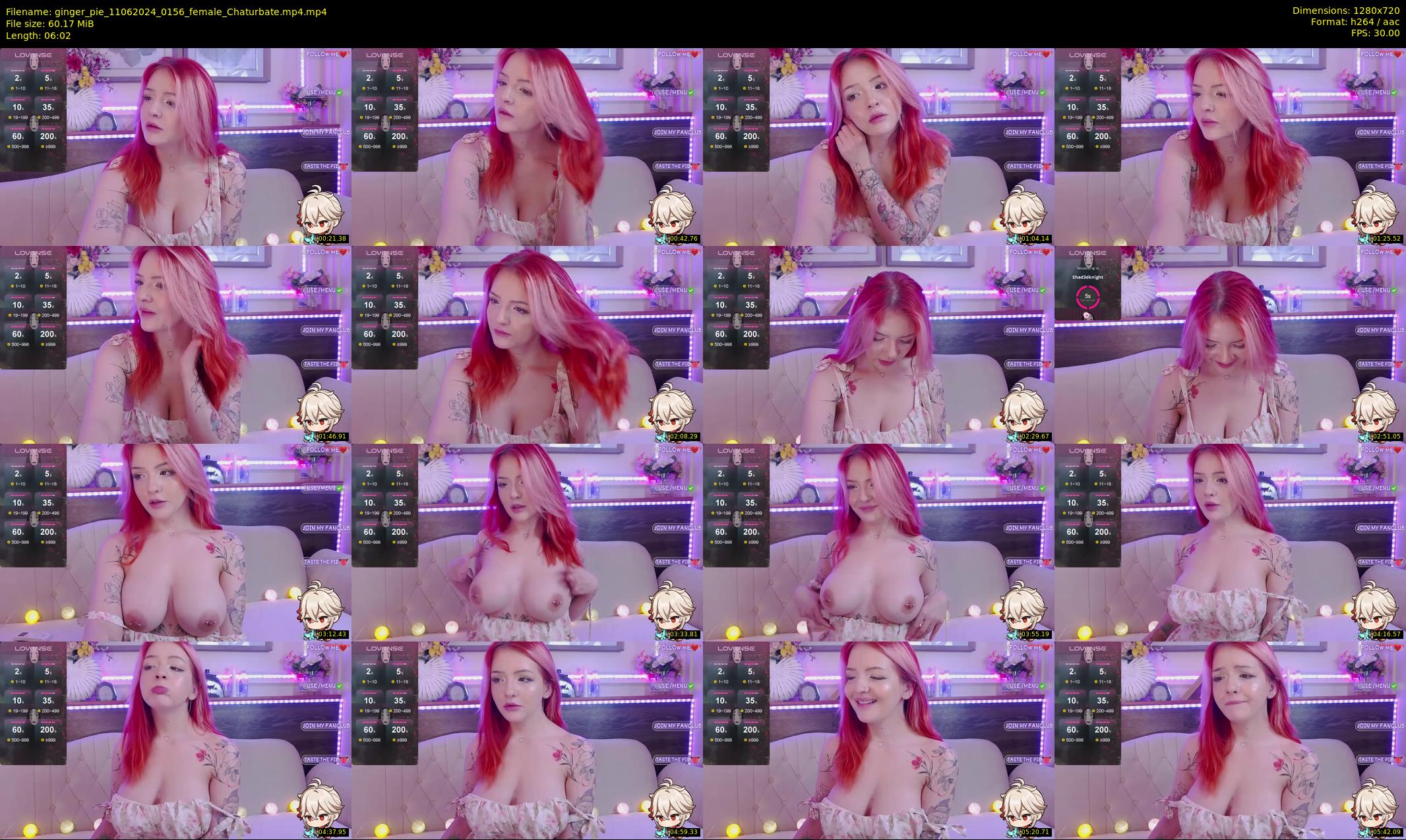 ginger_pie — 7 minute Chaturbate female cam show recording, 720p, Jun 11, 2024