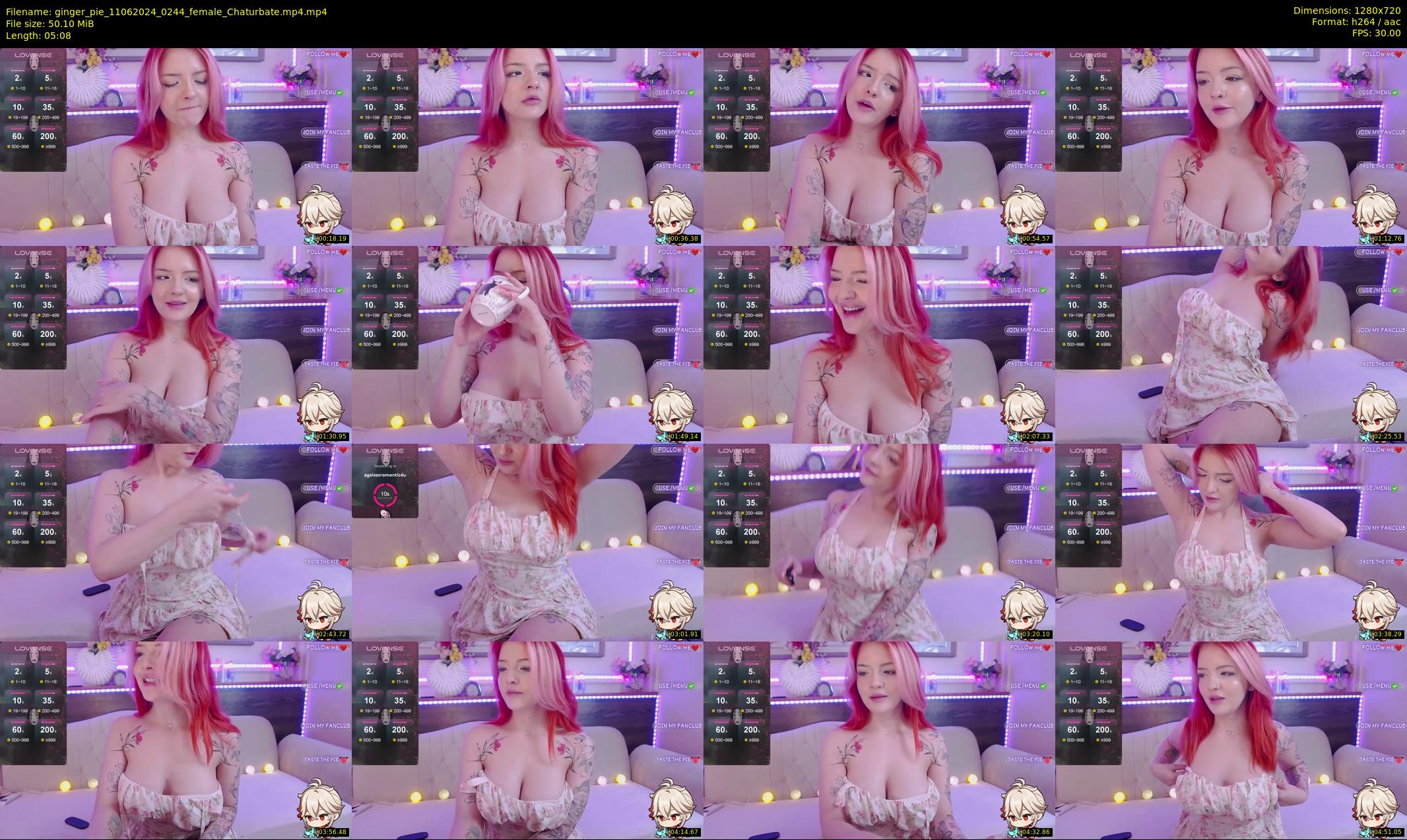 ginger_pie — 6 minute Chaturbate female cam show recording, 720p, Jun 11, 2024