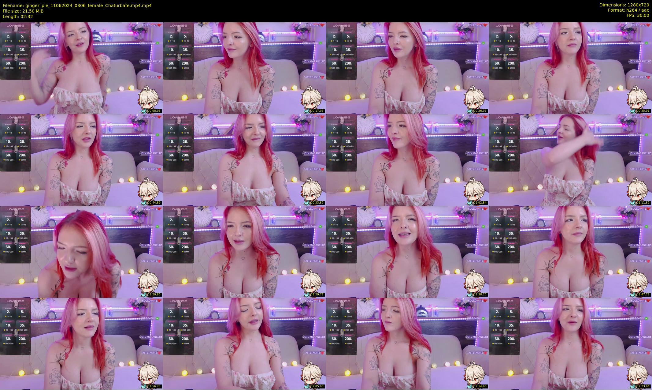 ginger_pie — 3 minute Chaturbate female cam show recording, 720p, Jun 11, 2024