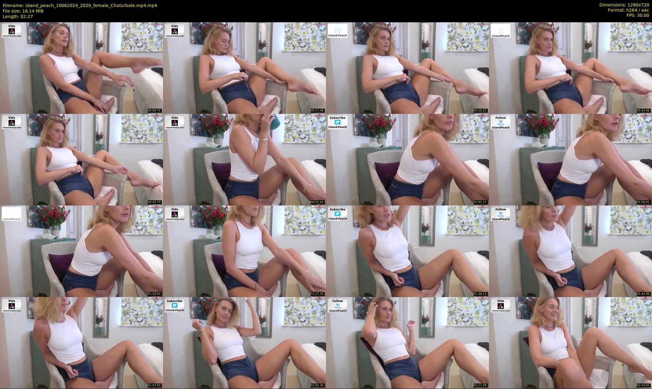 island_peach — 3 minute Chaturbate female cam show recording, 720p, Jun 10, 2024
