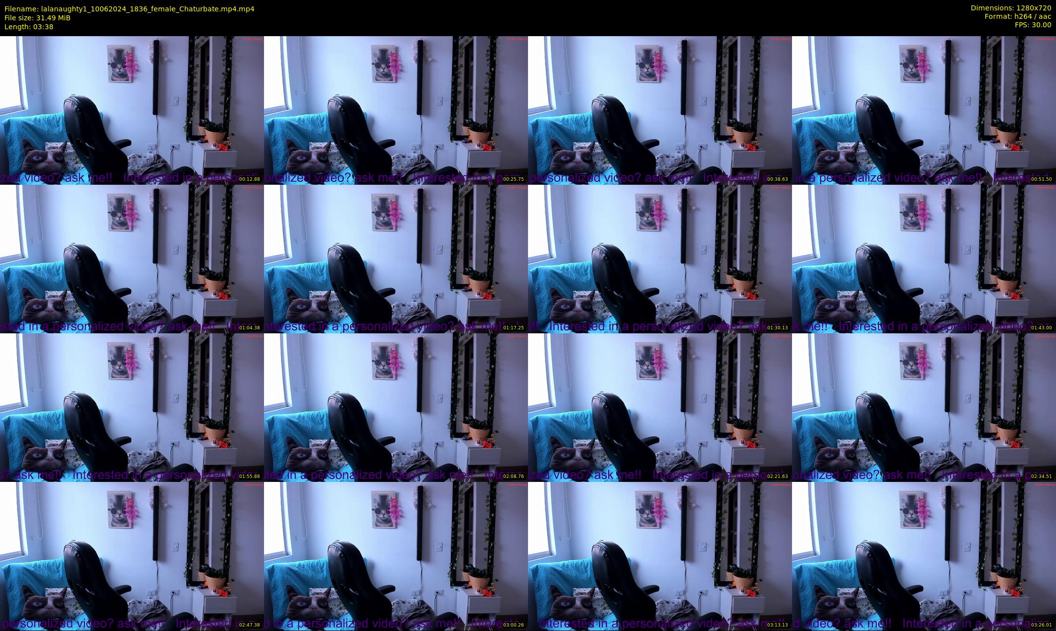 lalanaughty1 — 4 minute Chaturbate female cam show recording, 720p, Jun 10, 2024