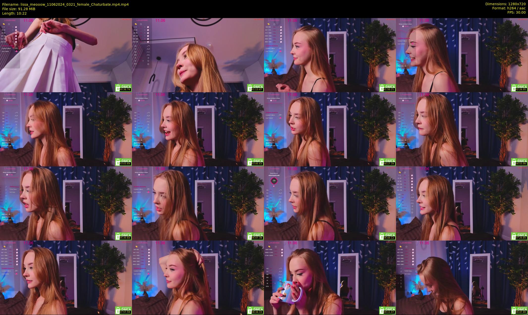 lissa_meooow — 11 minute Chaturbate female cam show recording, 720p, Jun 11, 2024