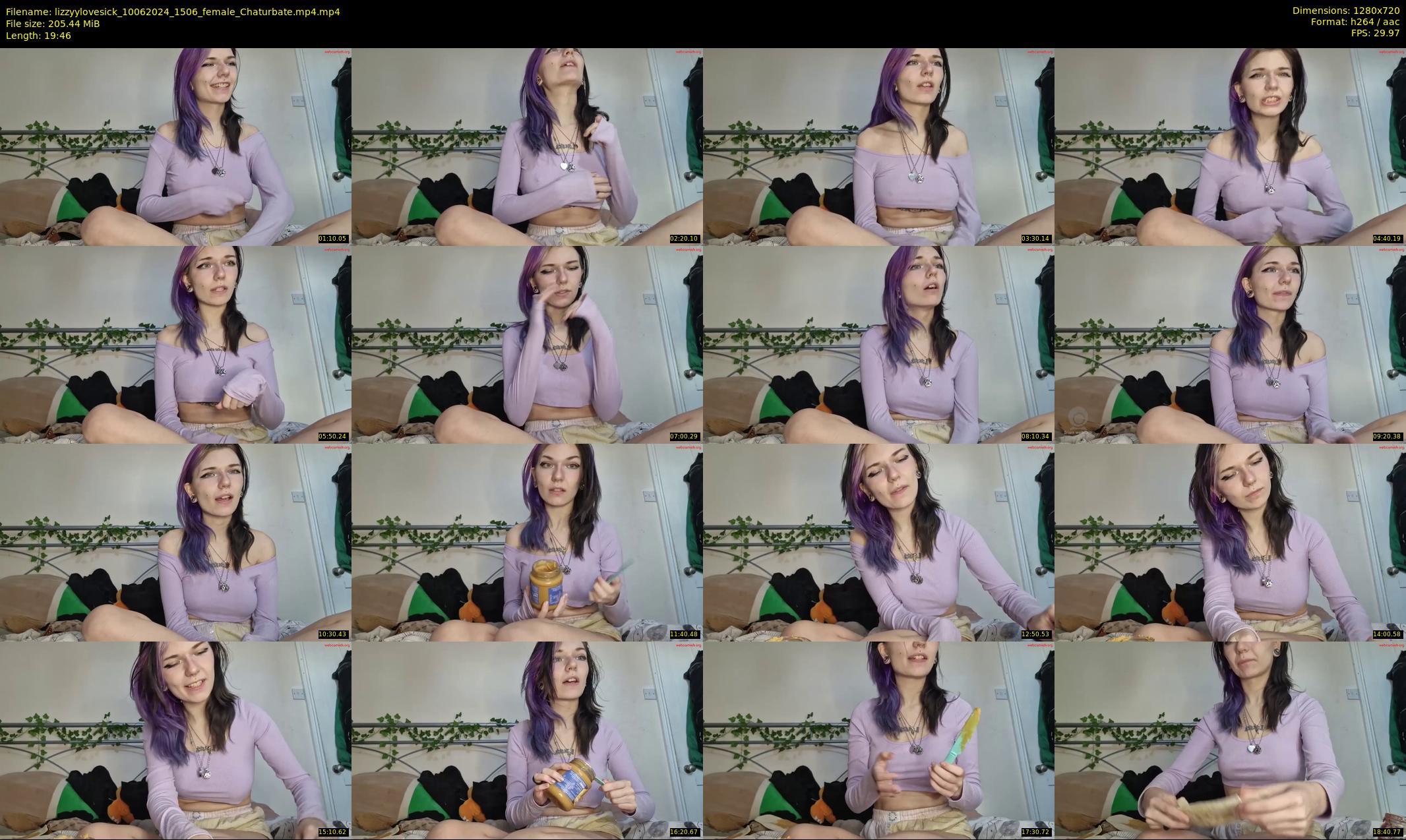 lizzyylovesick — 20 minute Chaturbate female cam show recording, 720p, Jun 10, 2024