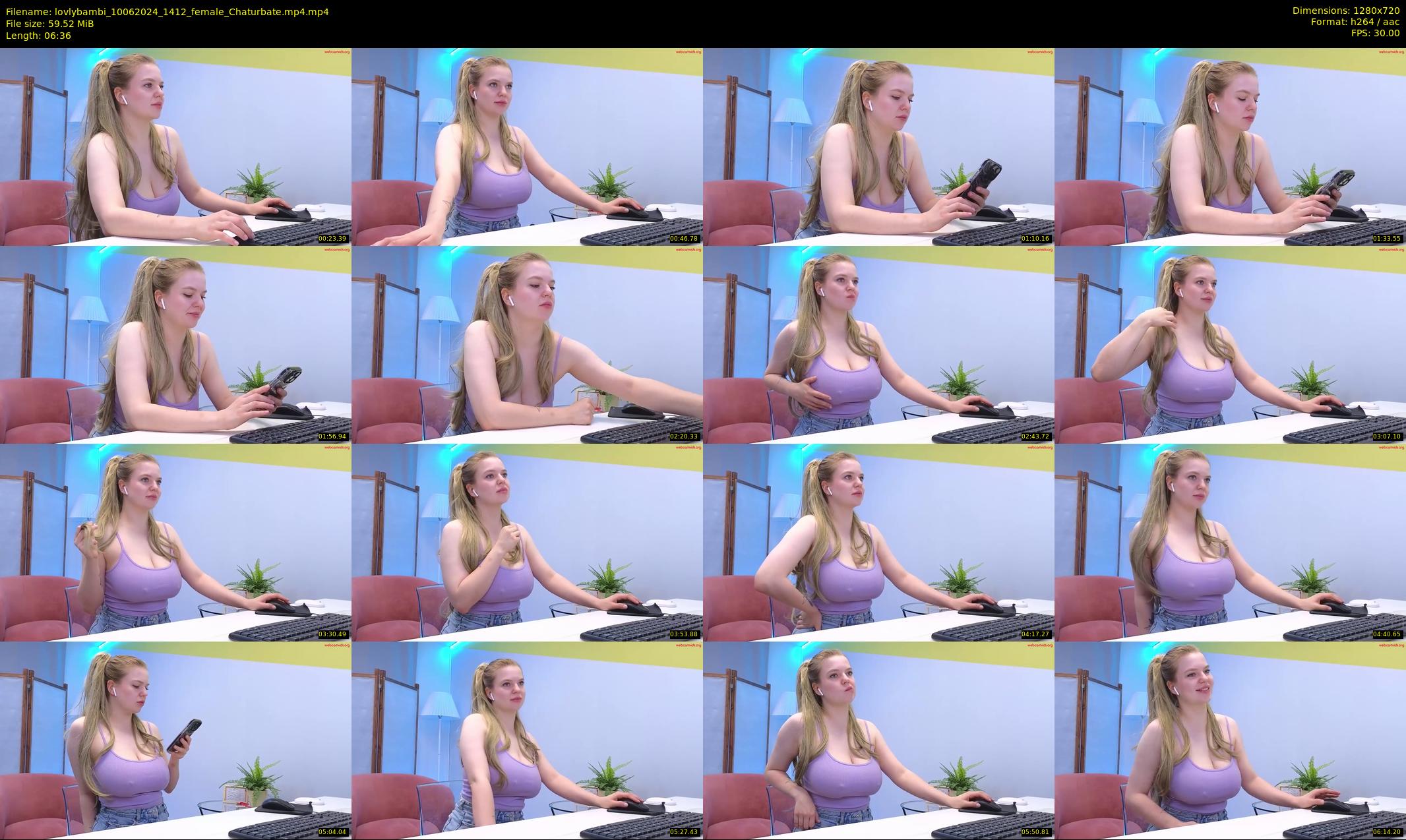 lovlybambi — 7 minute Chaturbate female cam show recording, 720p, Jun 10, 2024