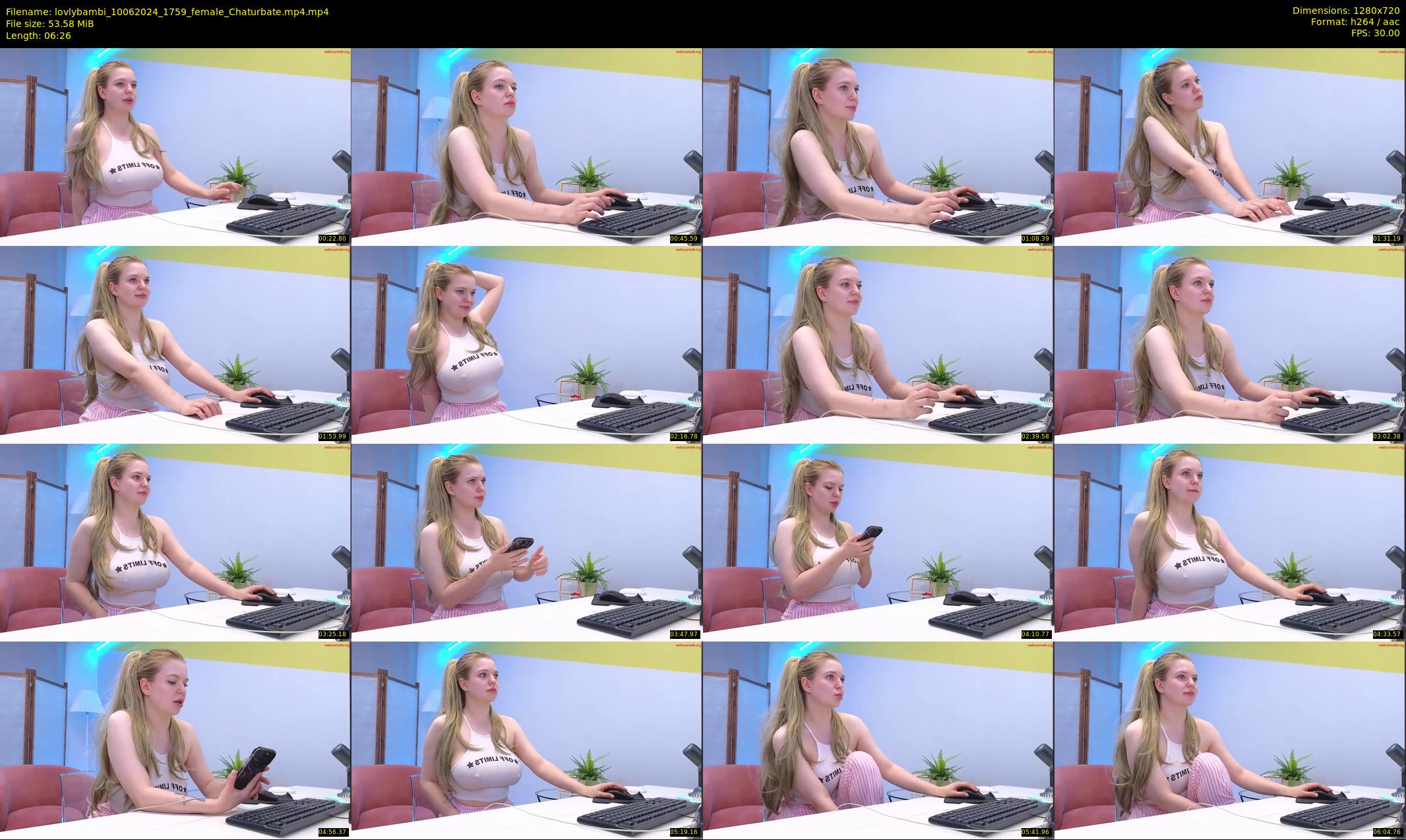 lovlybambi — 7 minute Chaturbate female cam show recording, 720p, Jun 10, 2024