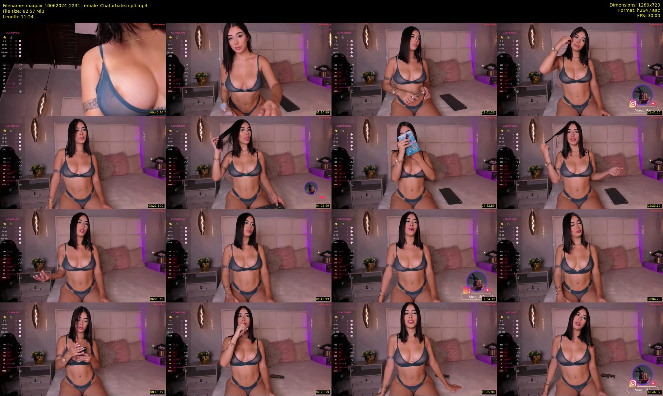 maquiii — 12 minute Chaturbate female cam show recording, 720p, Jun 10, 2024
