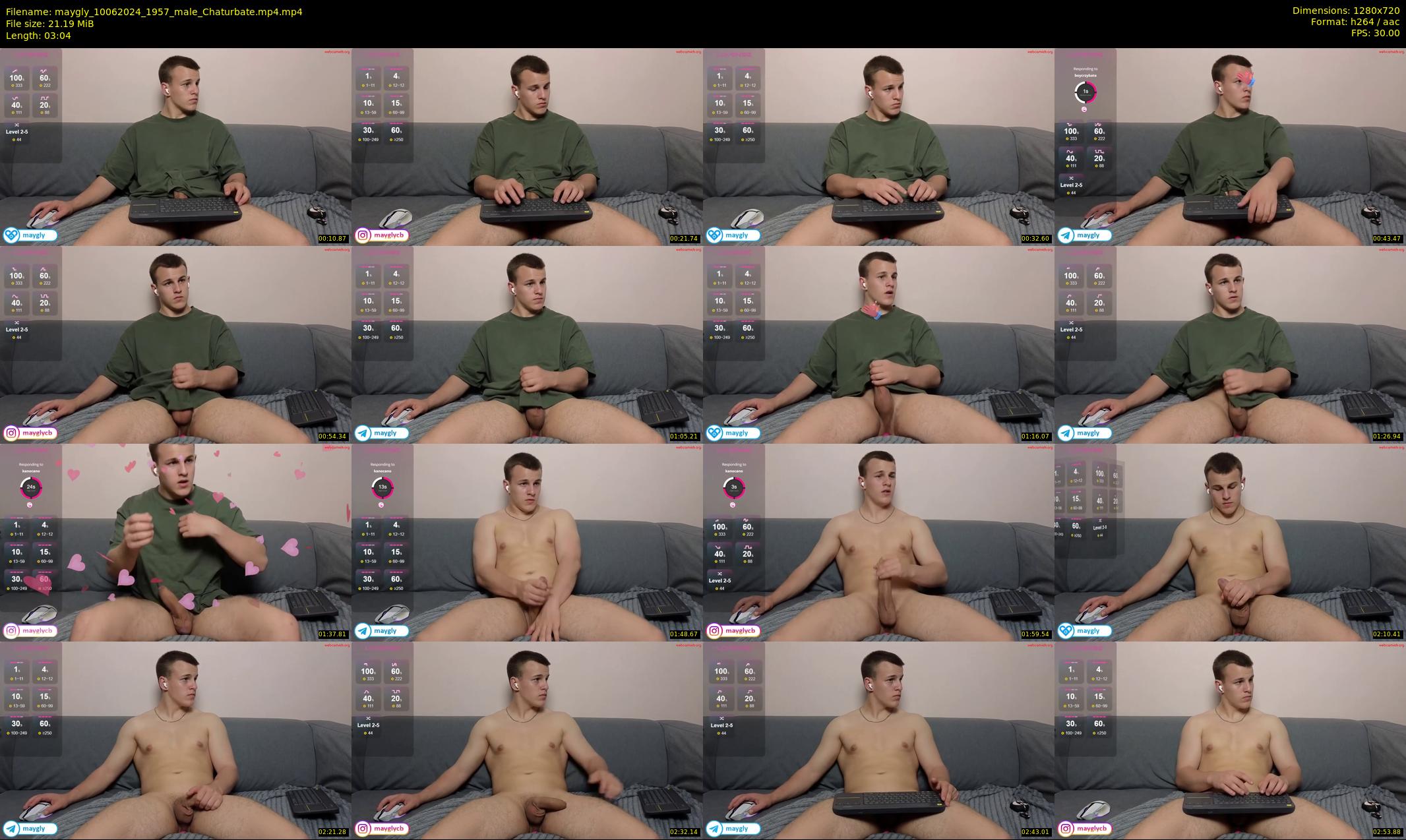 maygly — 4 minute Chaturbate male cam show recording, 720p, Jun 10, 2024