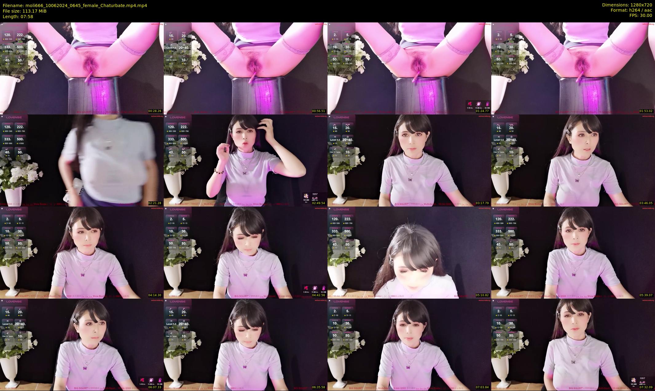 moli666 — 8 minute Chaturbate female cam show recording, 720p, Jun 10, 2024