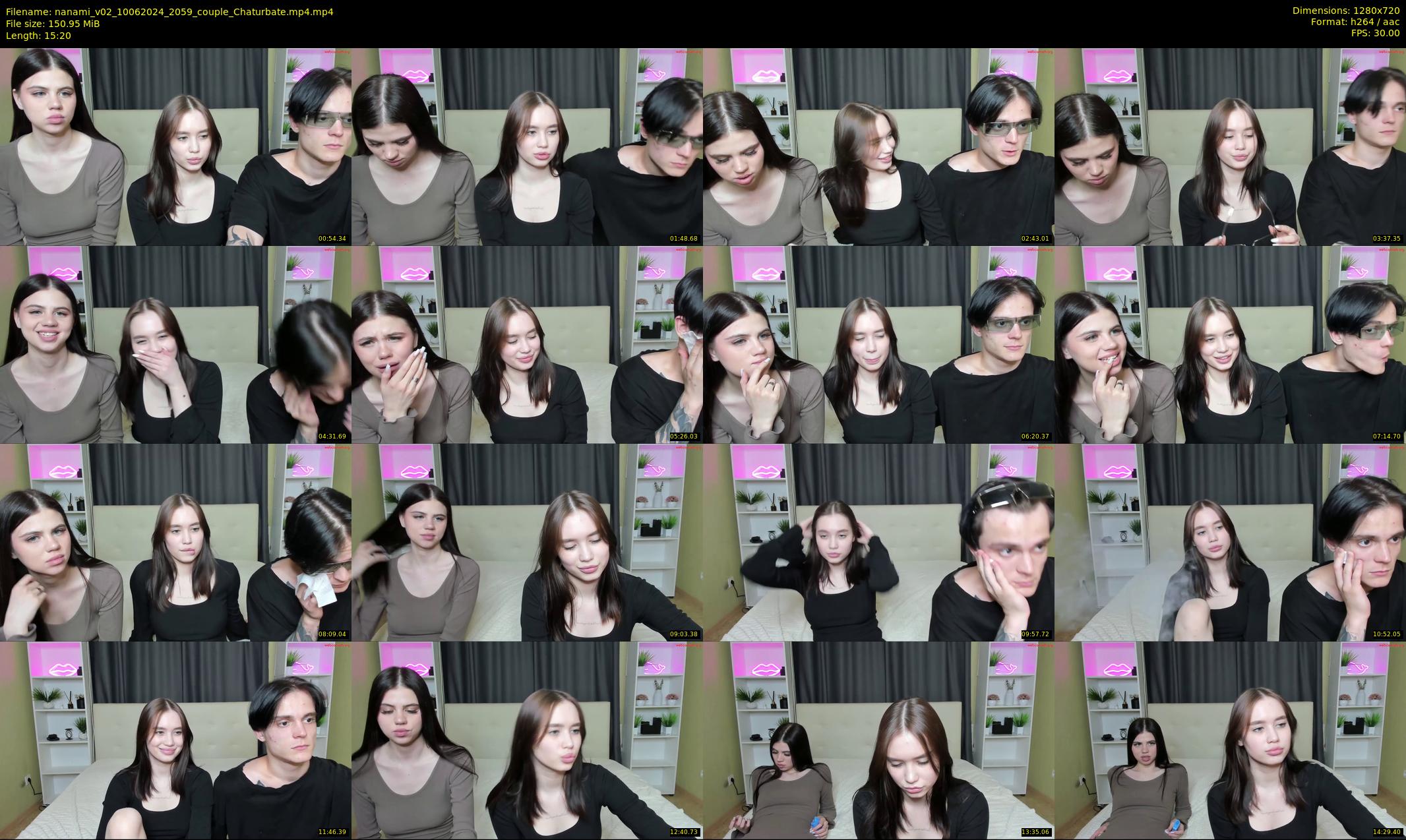 nanami_v02 — 16 minute Chaturbate couple cam show recording, 720p, Jun 10, 2024