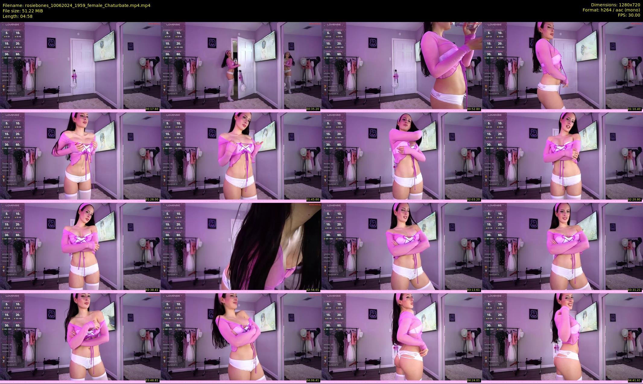 rosiebones — 5 minute Chaturbate female cam show recording, 720p, Jun 10, 2024