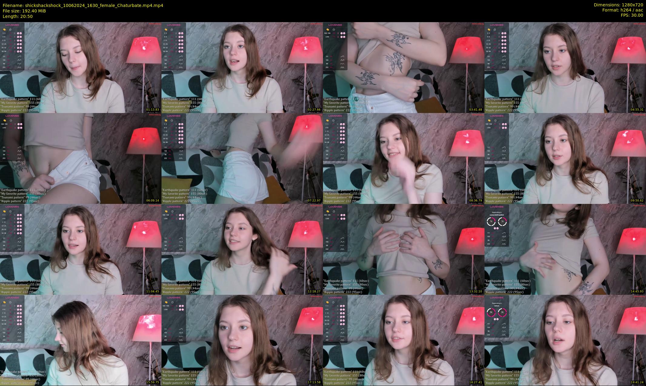 shickshackshock — 21 minute Chaturbate female cam show recording, 720p, Jun 10, 2024