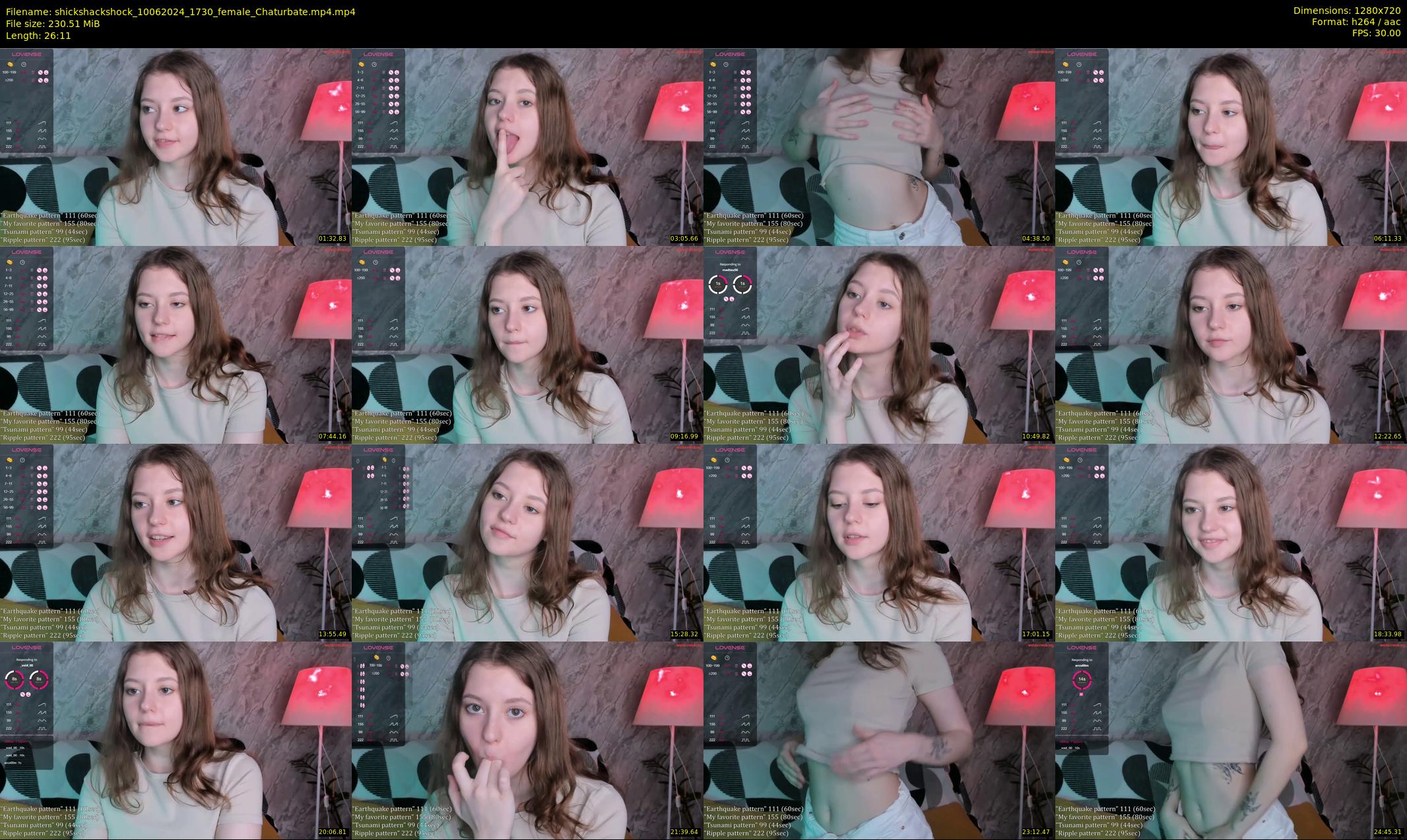 shickshackshock — 27 minute Chaturbate female cam show recording, 720p, Jun 10, 2024