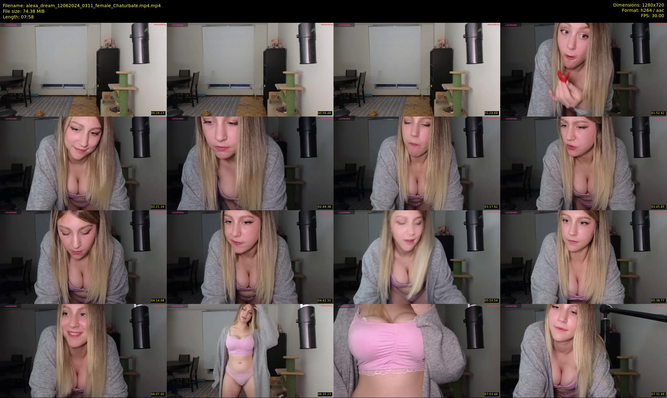 alexa_dream — 8 minute Chaturbate female cam show recording, 720p, Jun 12, 2024