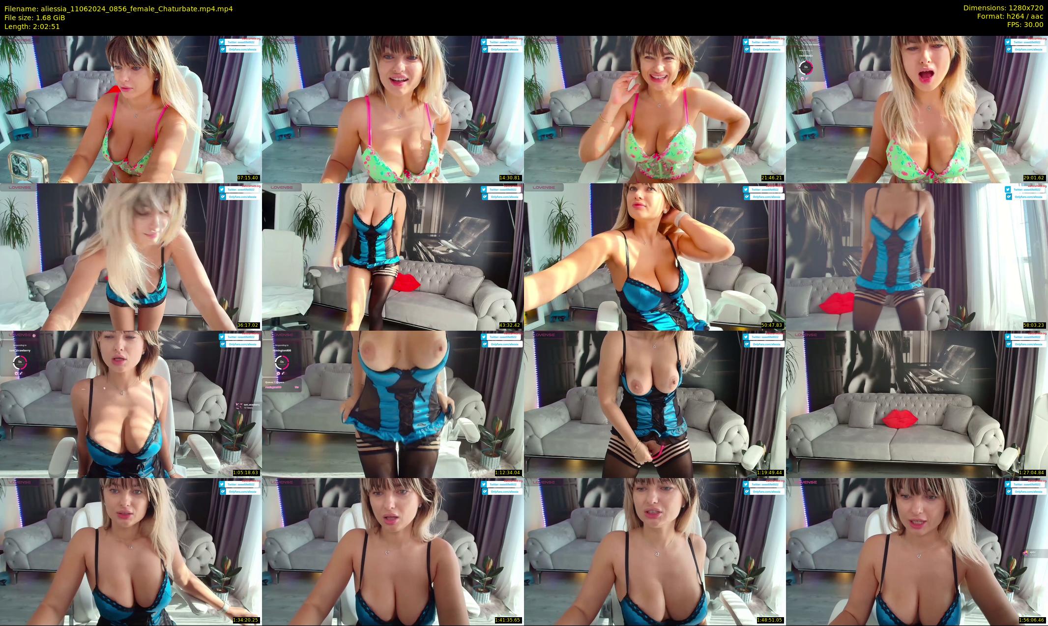 aliessia — 123 minute Chaturbate female cam show recording, 720p, Jun 11, 2024