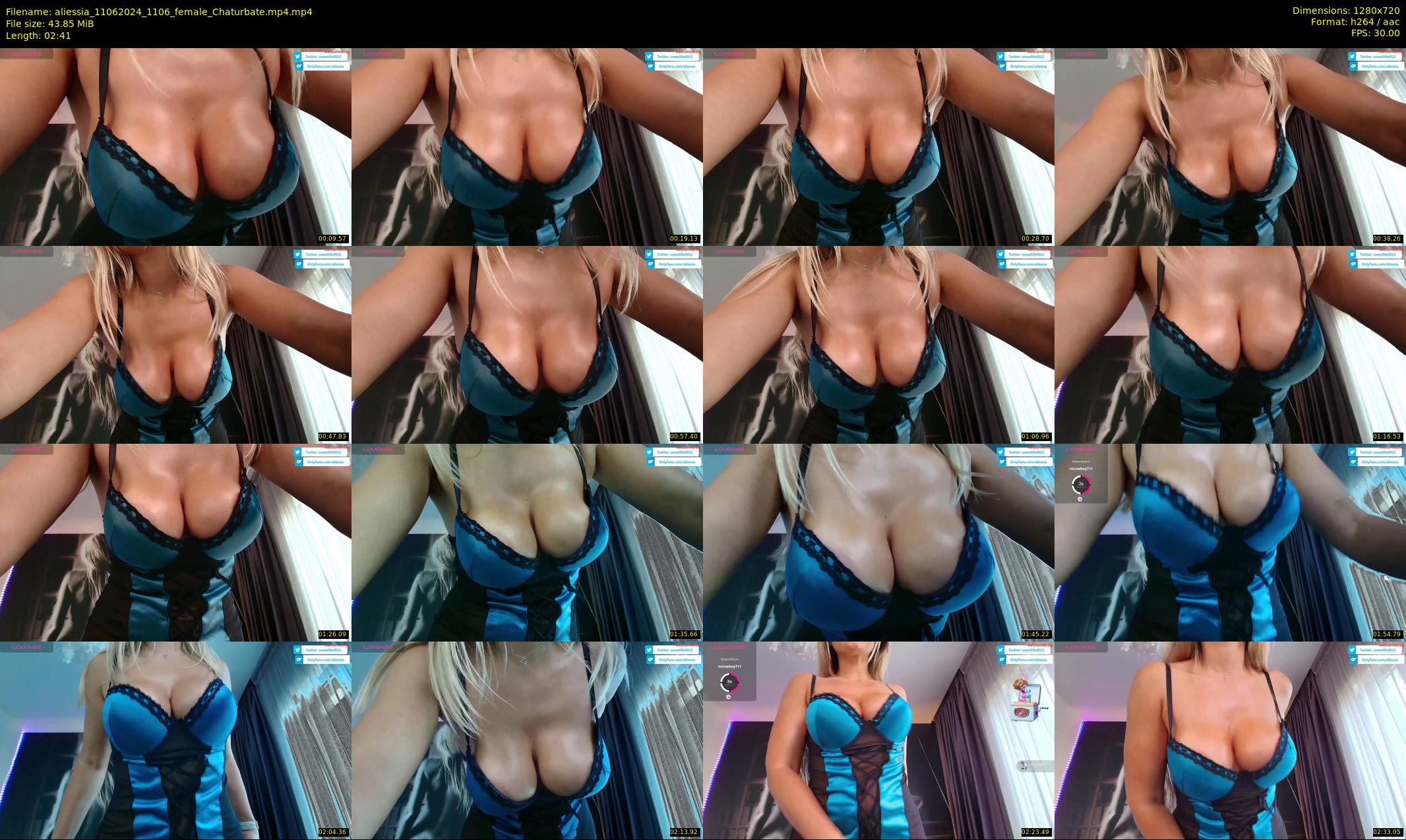 aliessia — 3 minute Chaturbate female cam show recording, 720p, Jun 11, 2024