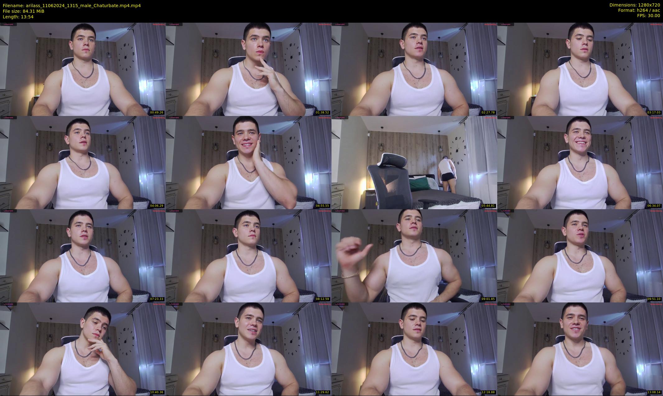 arilass — 14 minute Chaturbate male cam show recording, 720p, Jun 11, 2024