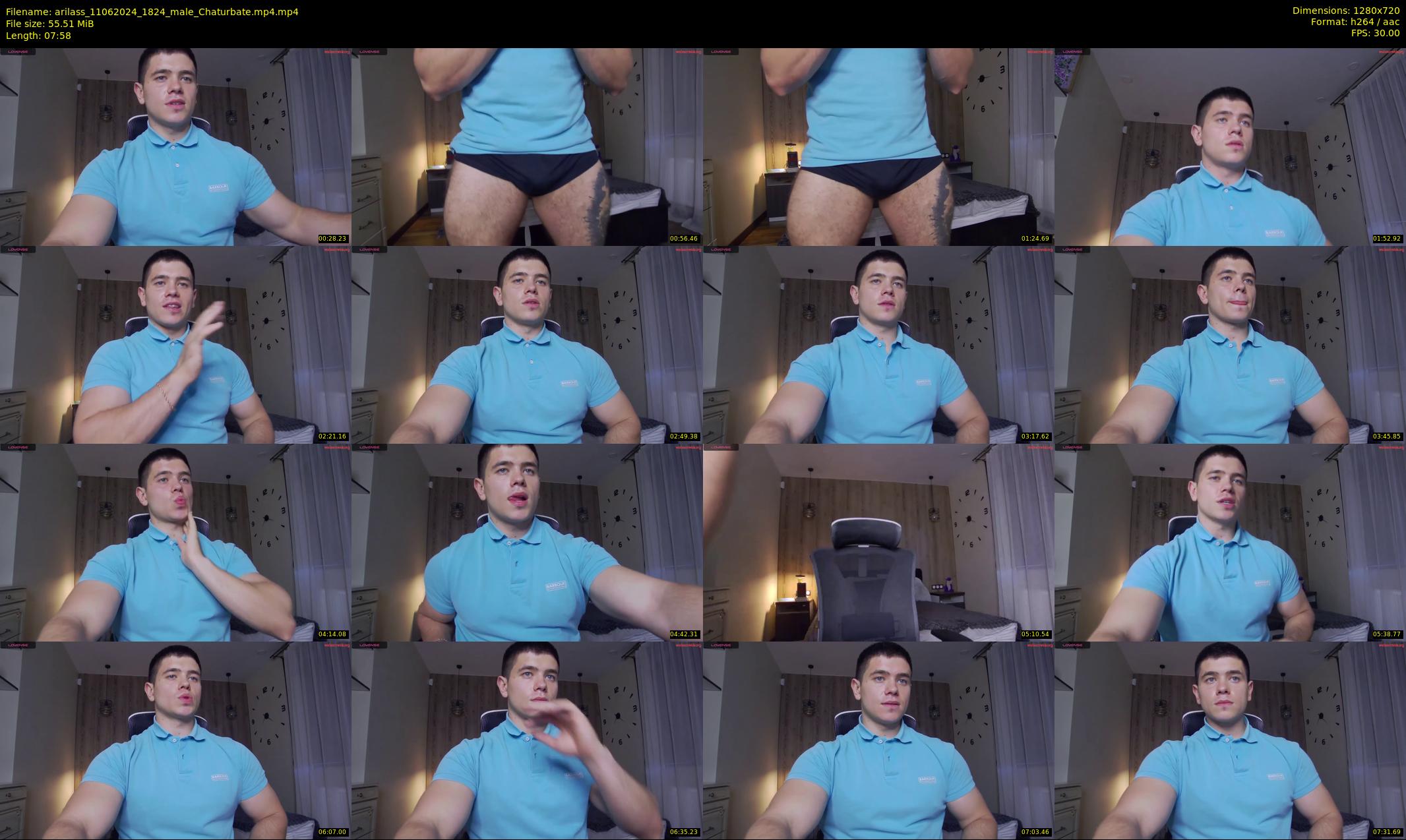 arilass — 8 minute Chaturbate male cam show recording, 720p, Jun 11, 2024