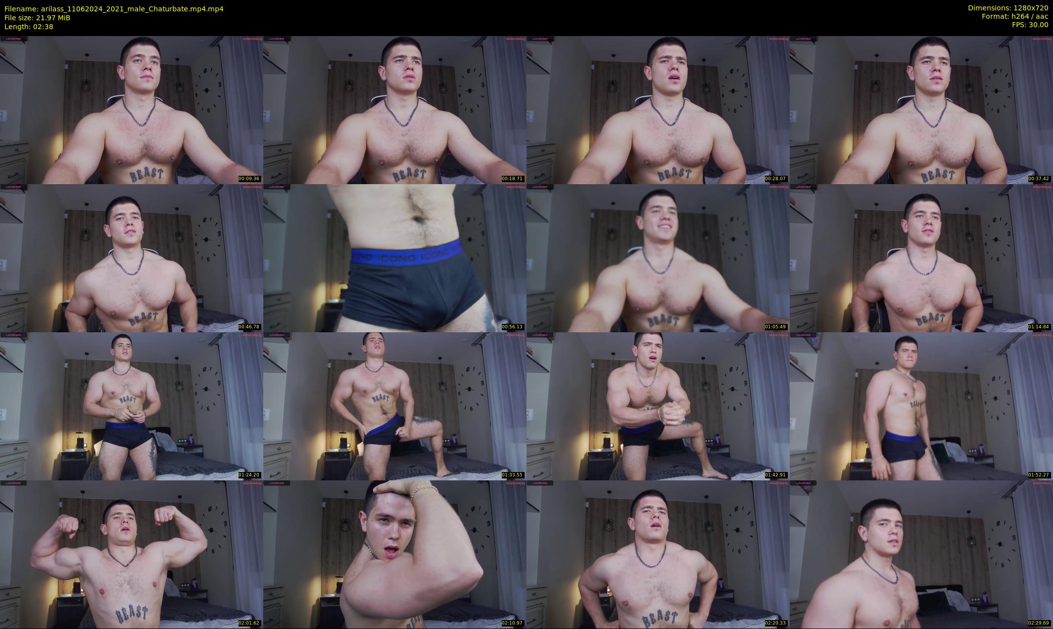 arilass — 3 minute Chaturbate male cam show recording, 720p, Jun 11, 2024