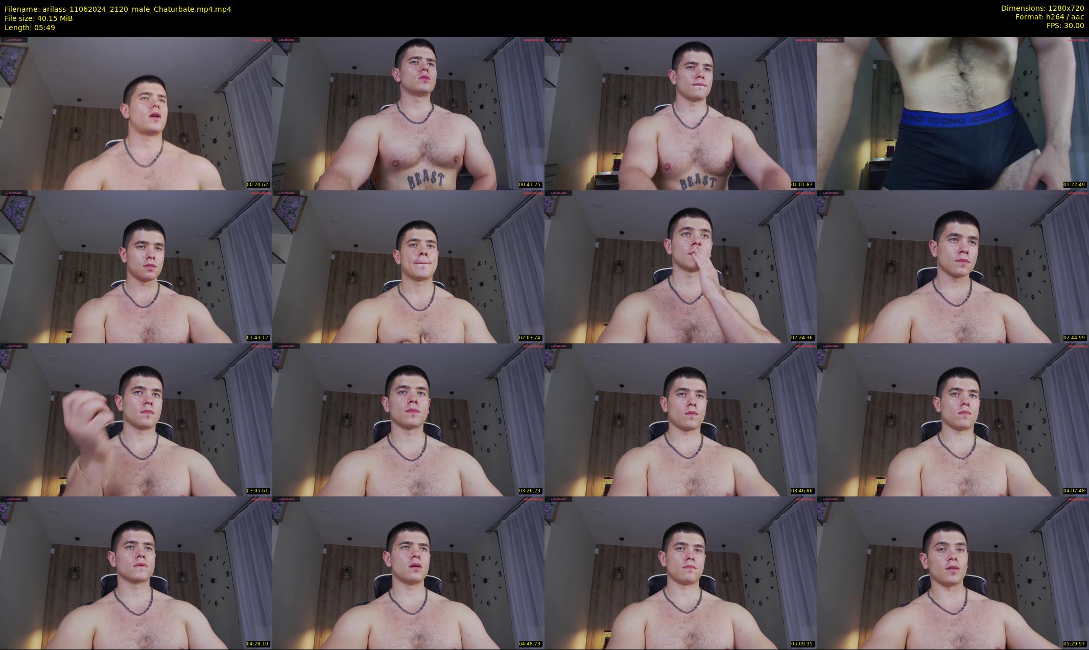 arilass — 6 minute Chaturbate male cam show recording, 720p, Jun 11, 2024
