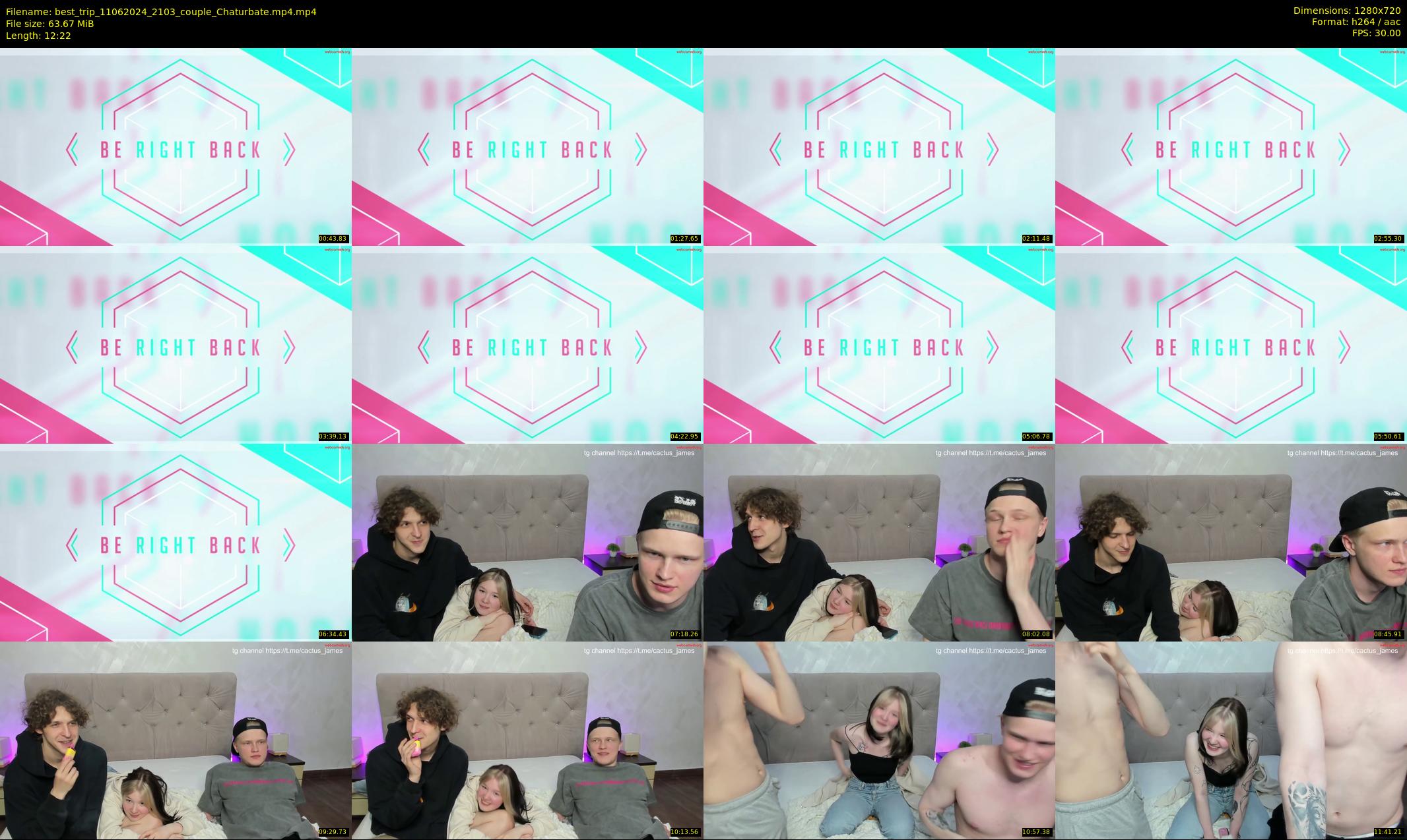 best_trip — 13 minute Chaturbate couple cam show recording, 720p, Jun 11, 2024