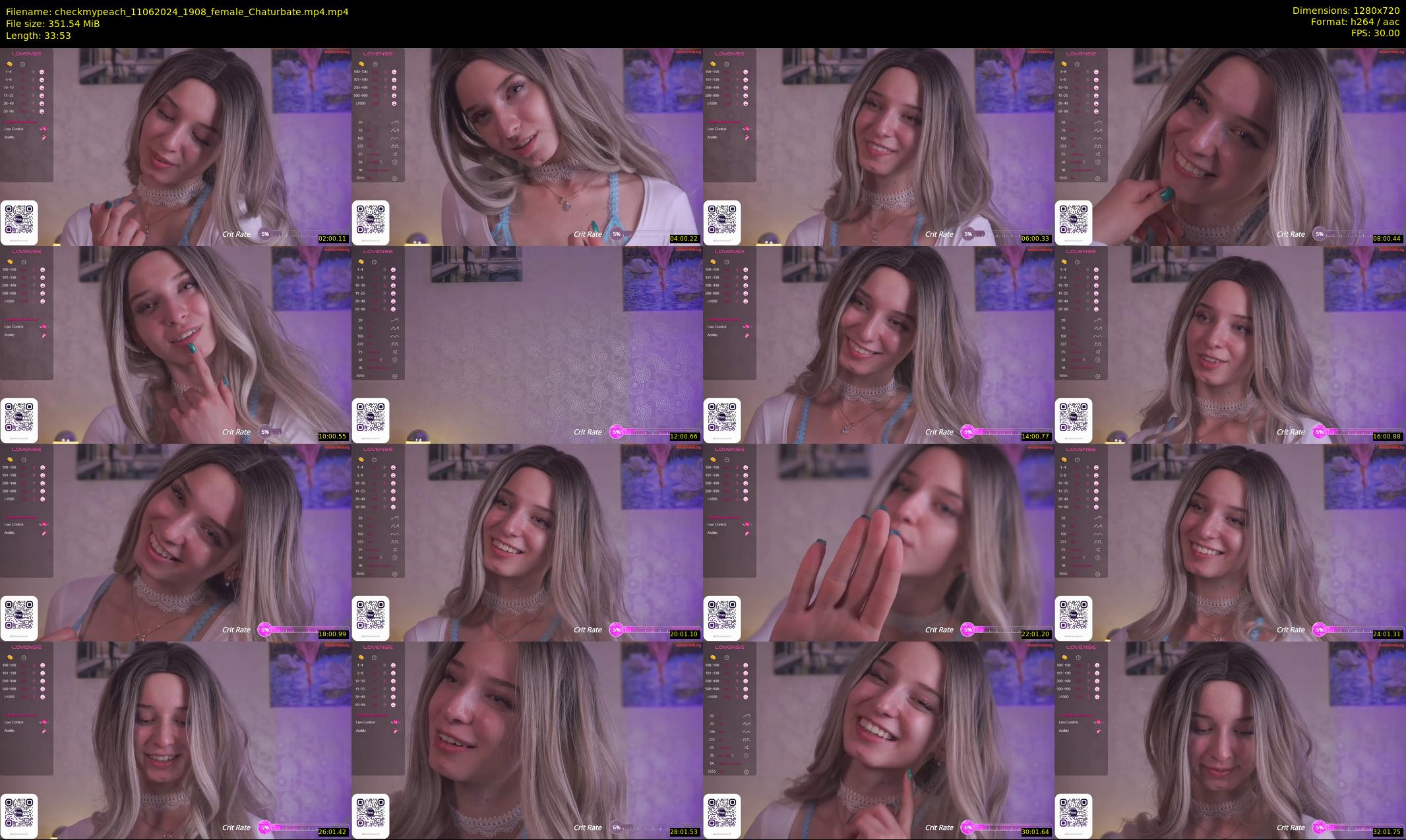 checkmypeach — 34 minute Chaturbate female cam show recording, 720p, Jun 11, 2024