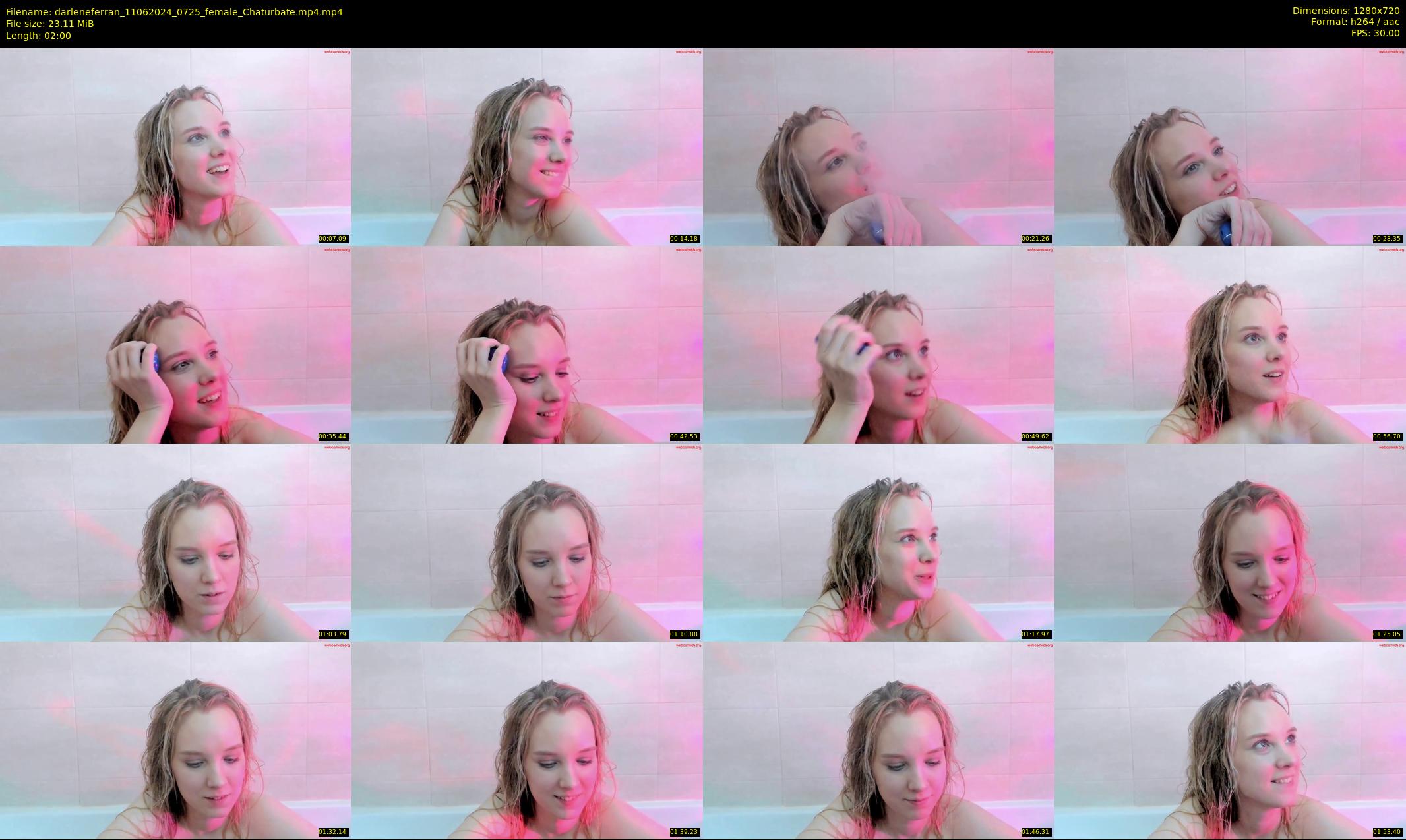 darleneferran — 2 minute Chaturbate female cam show recording, 720p, Jun 11, 2024