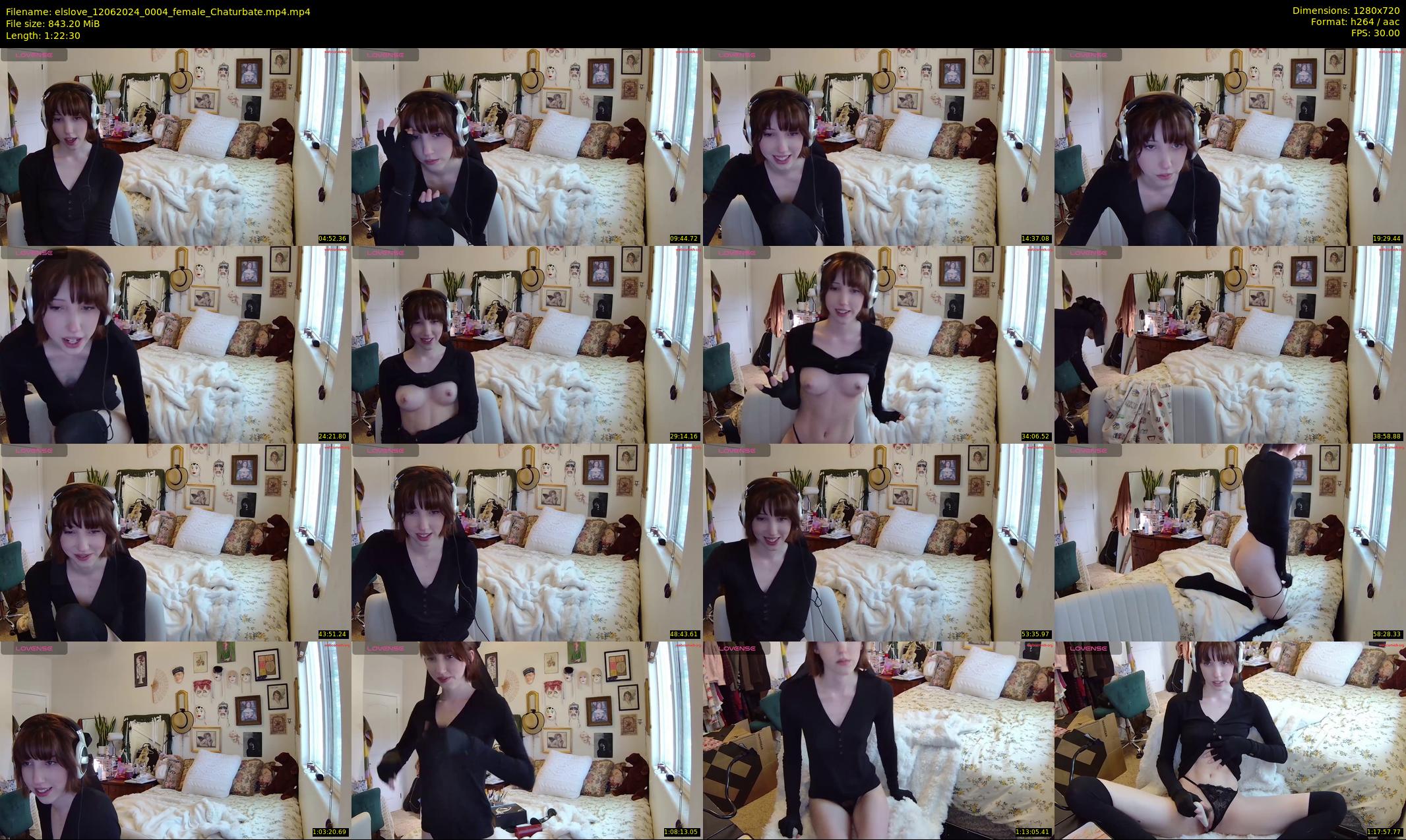 elslove — 83 minute Chaturbate female cam show recording, 720p, Jun 12, 2024