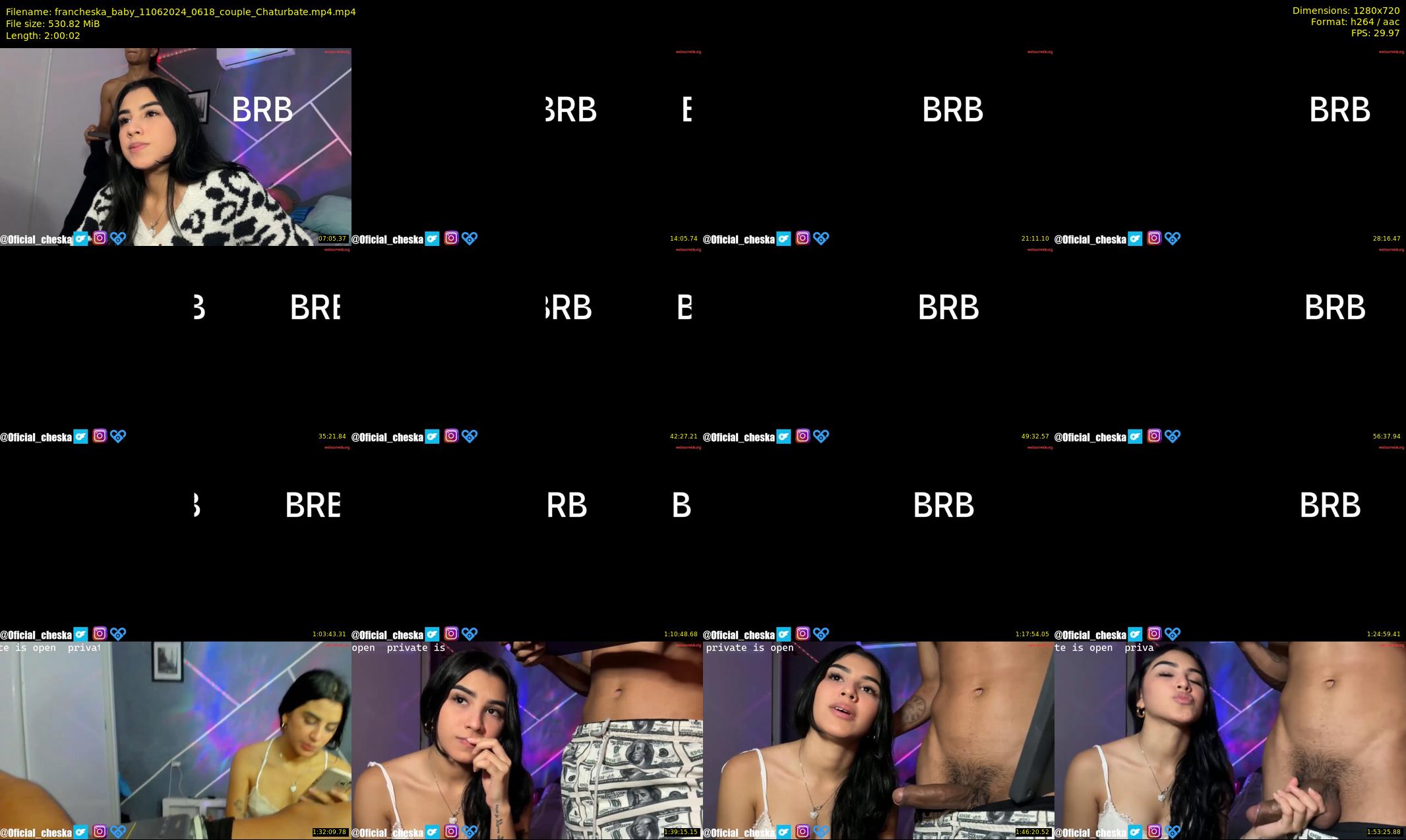 francheska_baby — 121 minute Chaturbate couple cam show recording, 720p, Jun 11, 2024