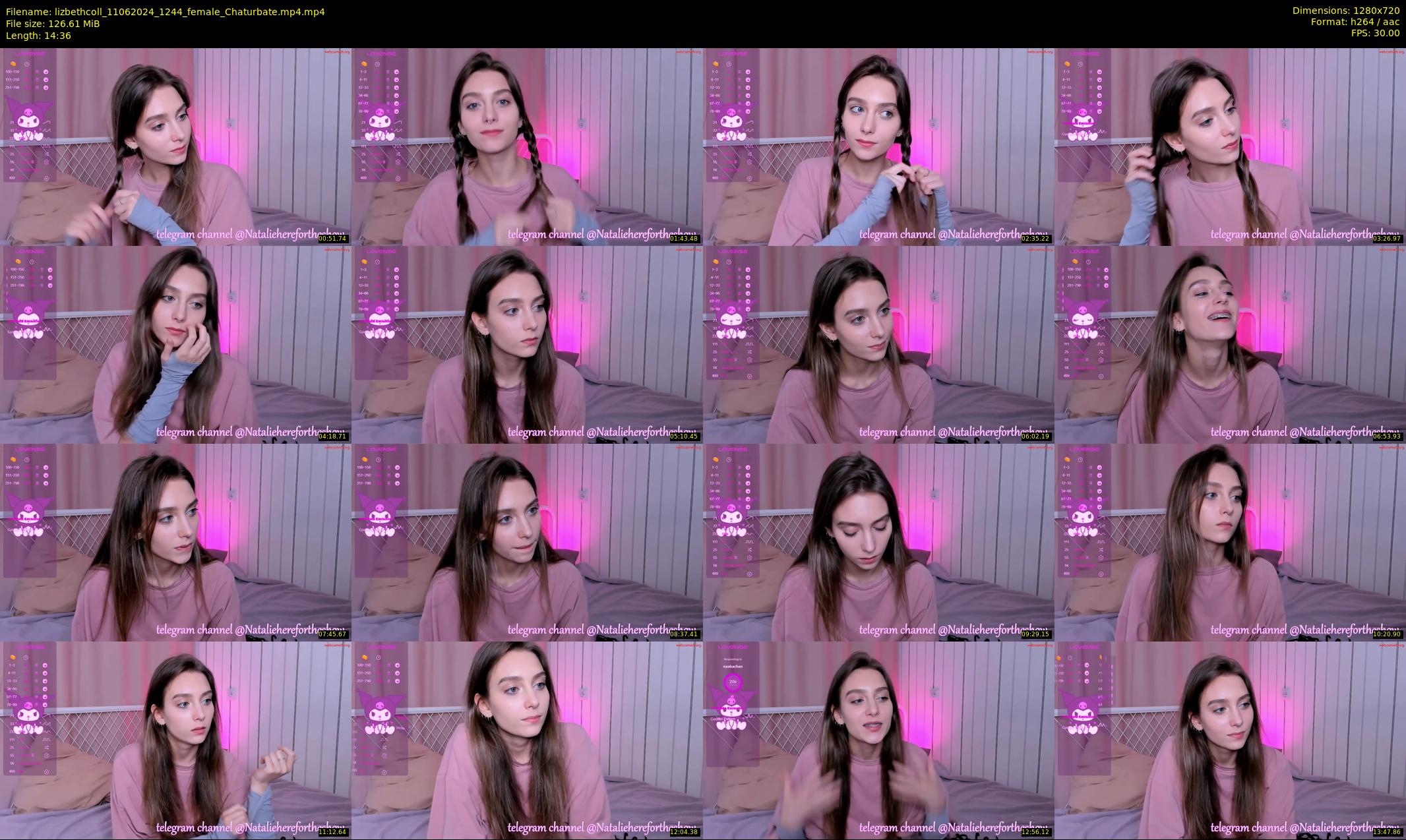 lizbethcoll — 15 minute Chaturbate female cam show recording, 720p, Jun 11, 2024