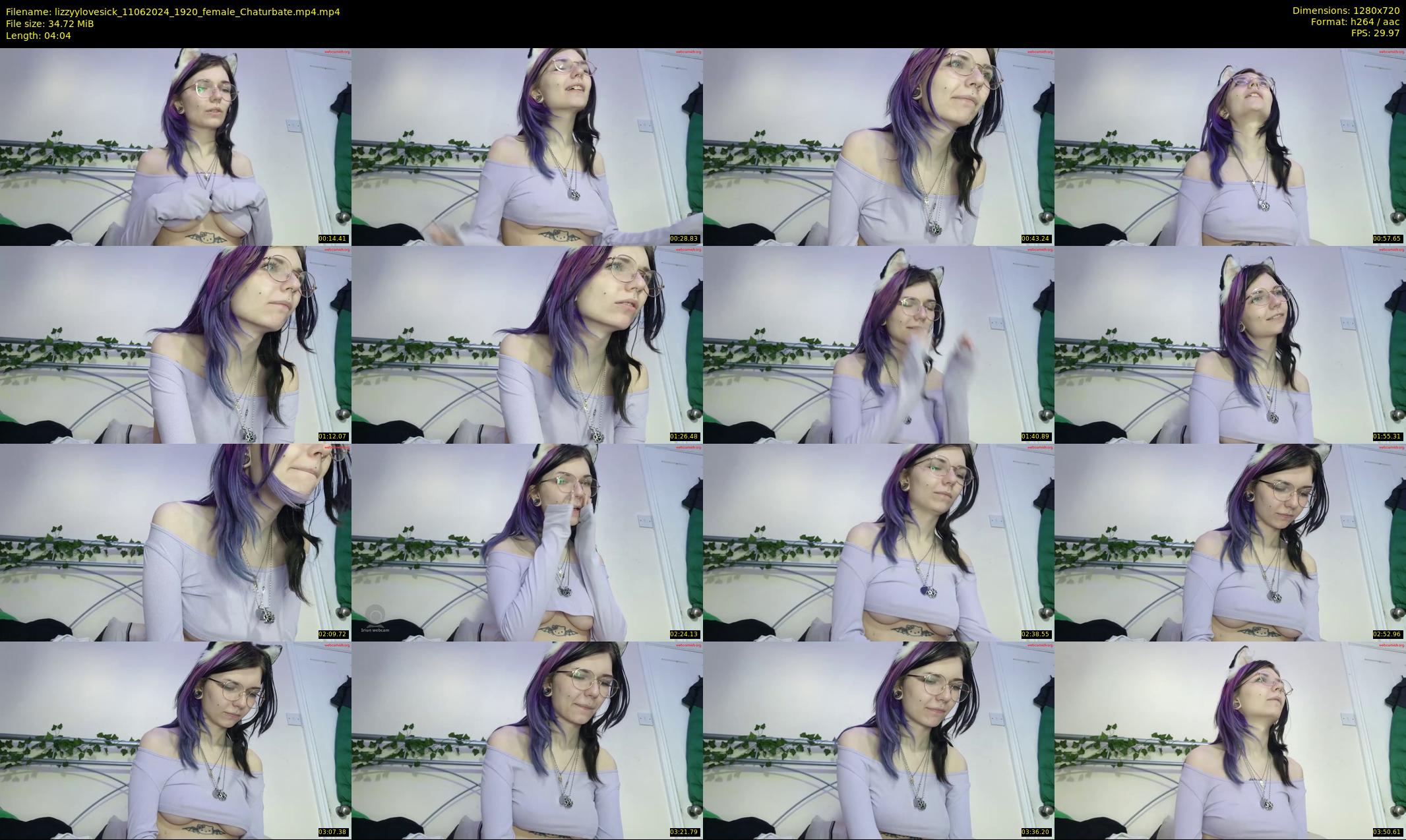 lizzyylovesick — 5 minute Chaturbate female cam show recording, 720p, Jun 11, 2024