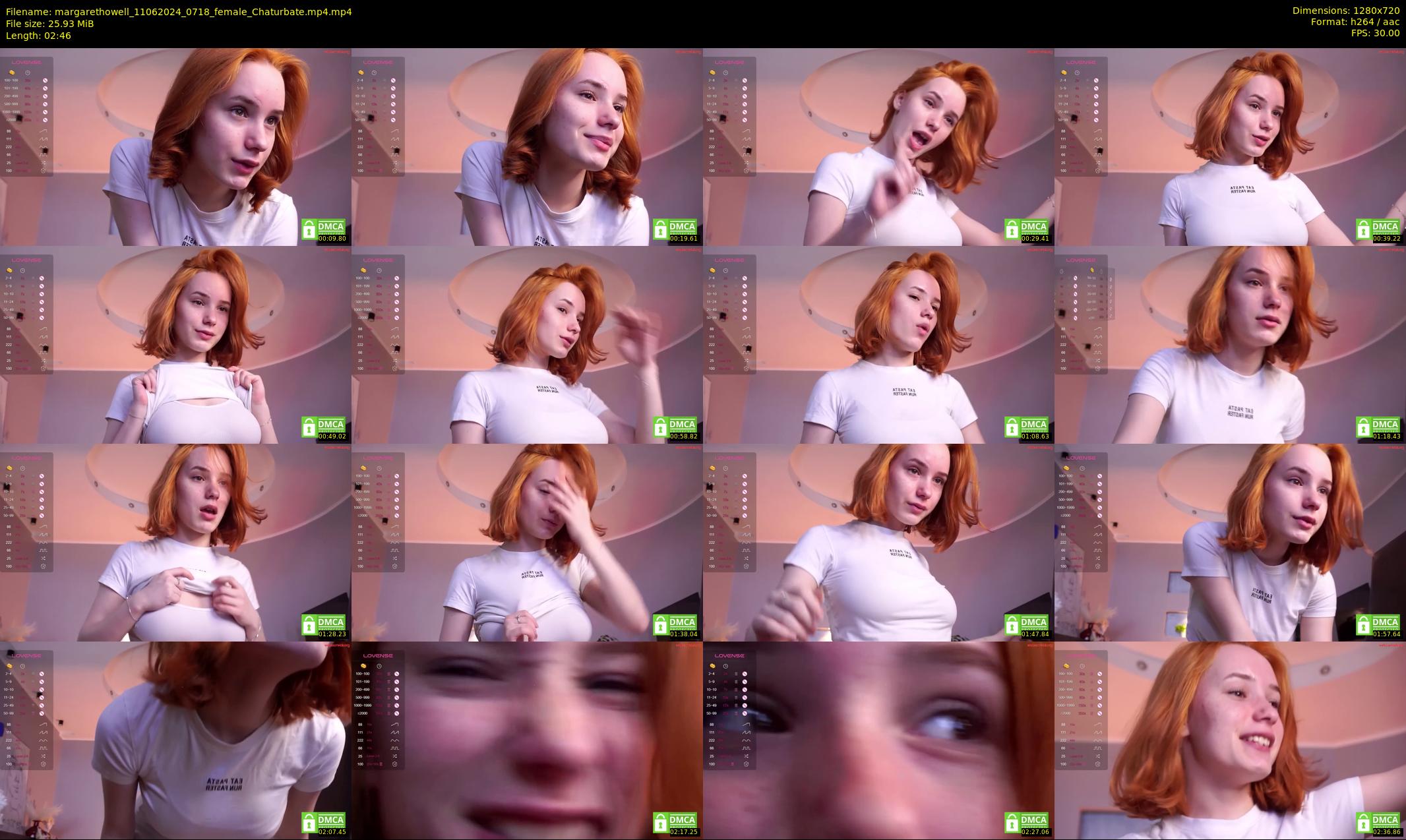 margarethowell — 3 minute Chaturbate female cam show recording, 720p, Jun 11, 2024