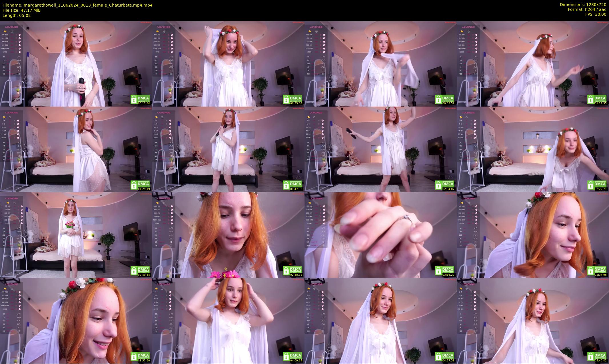 margarethowell — 6 minute Chaturbate female cam show recording, 720p, Jun 11, 2024