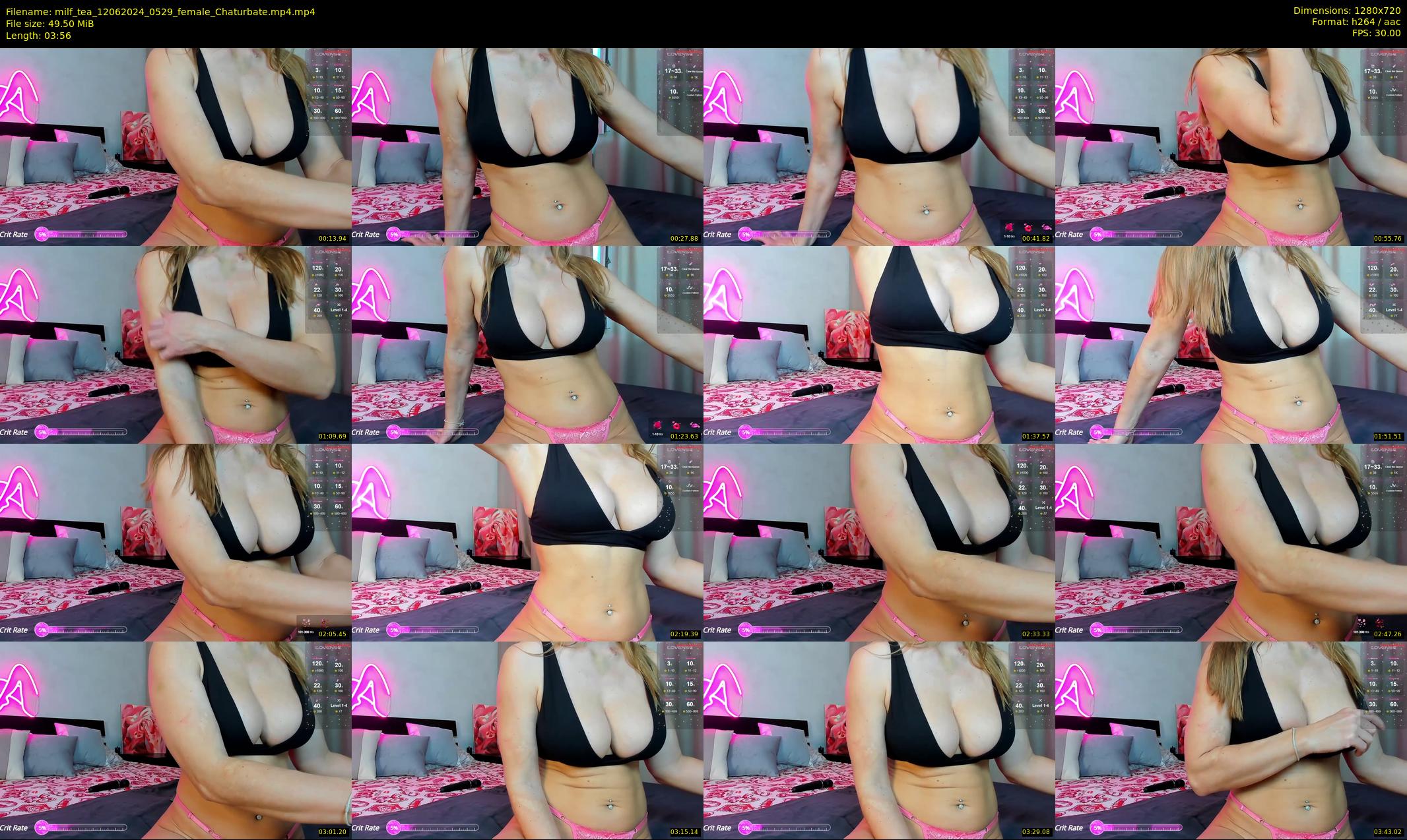 milf_tea — 4 minute Chaturbate female cam show recording, 720p, Jun 12, 2024