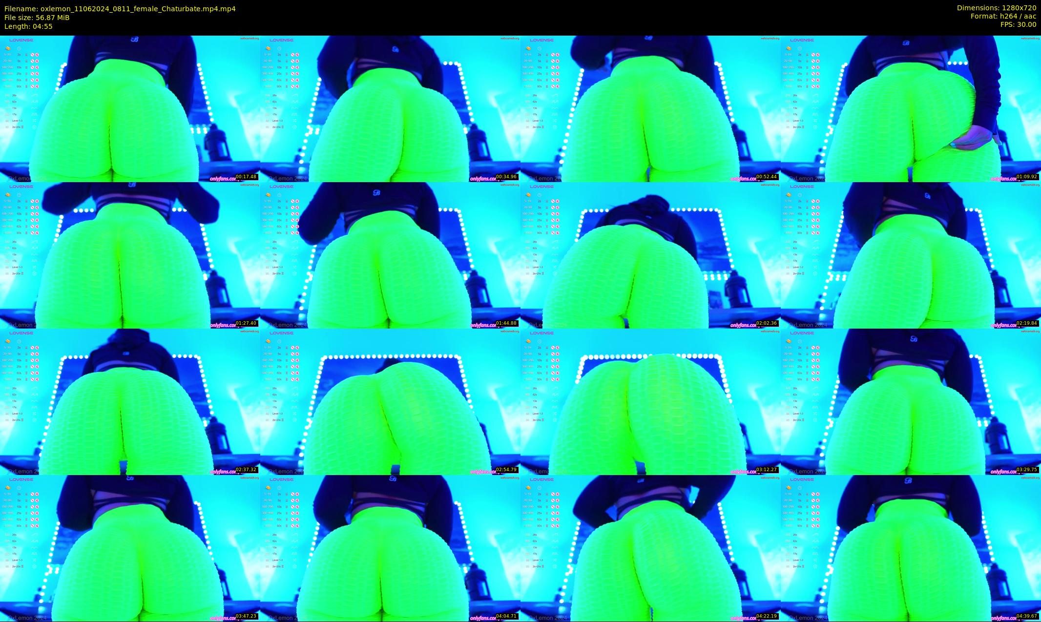 oxlemon — 5 minute Chaturbate female cam show recording, 720p, Jun 11, 2024