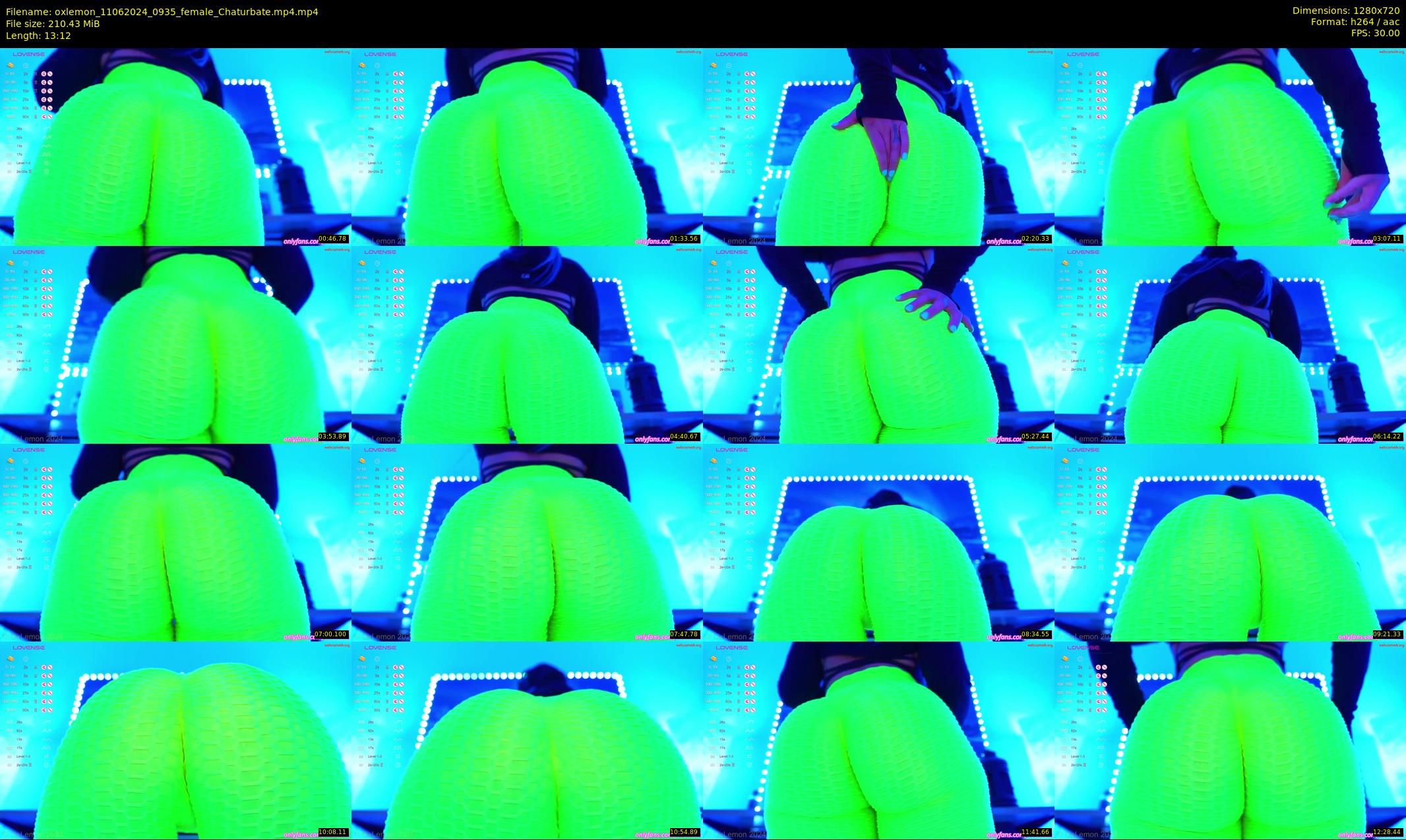 oxlemon — 14 minute Chaturbate female cam show recording, 720p, Jun 11, 2024