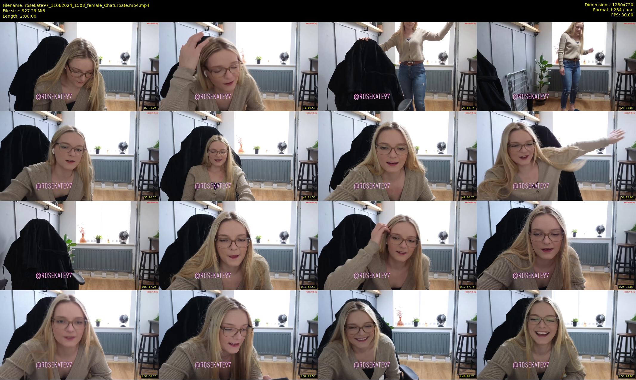 rosekate97 — 120 minute Chaturbate female cam show recording, 720p, Jun 11, 2024