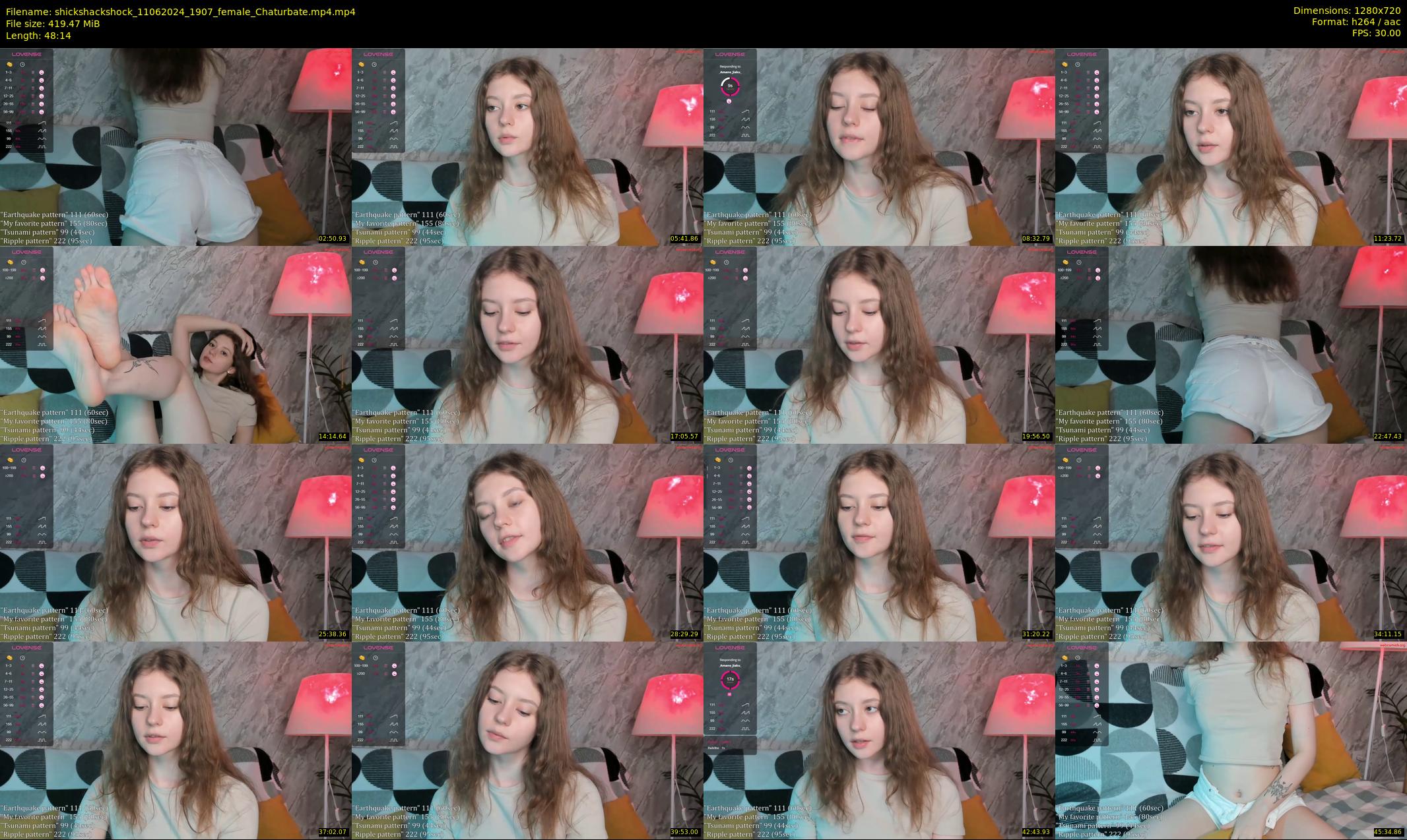 shickshackshock — 49 minute Chaturbate female cam show recording, 720p, Jun 11, 2024