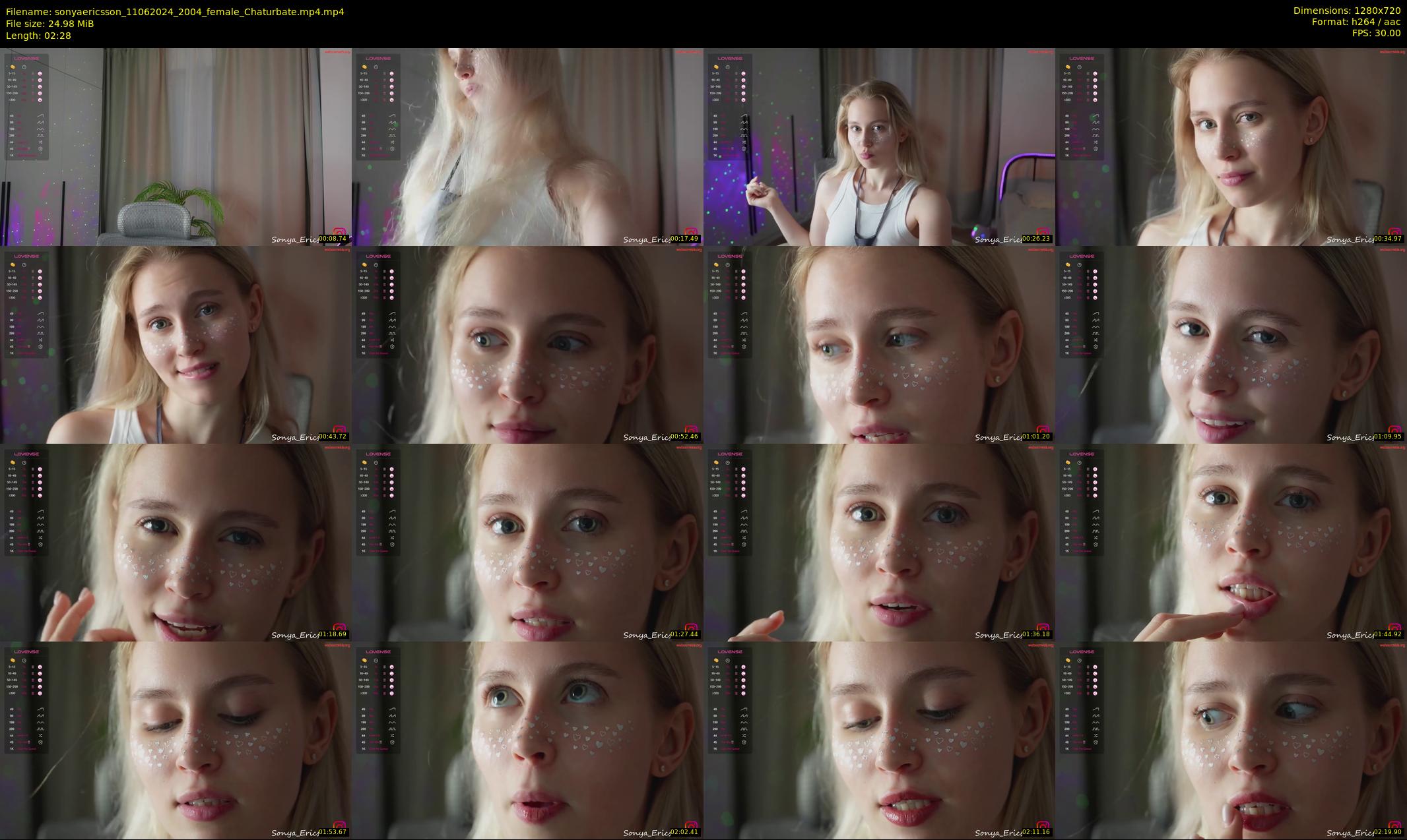 sonyaericsson — 3 minute Chaturbate female cam show recording, 720p, Jun 11, 2024