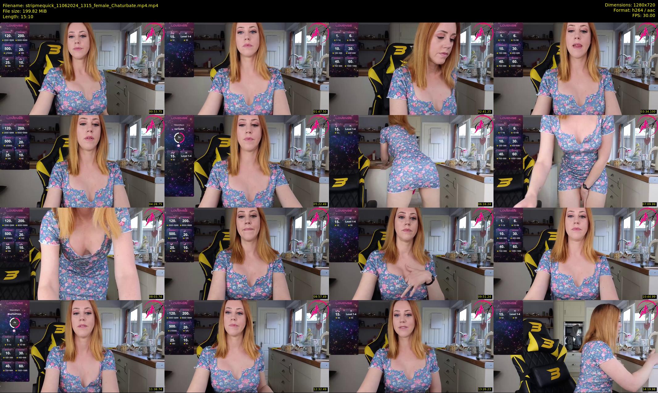 stripmequick — 16 minute Chaturbate female cam show recording, 720p, Jun 11, 2024