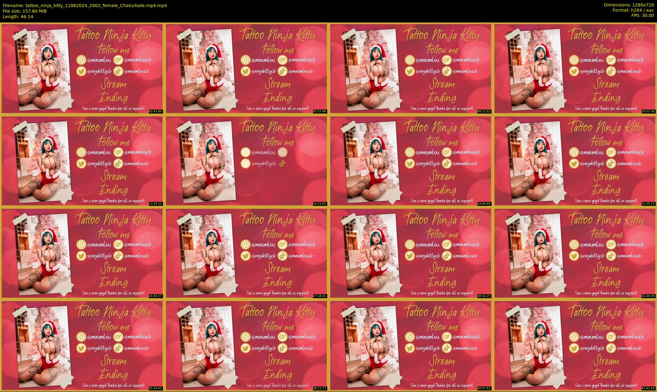 tattoo_ninja_kitty — 47 minute Chaturbate female cam show recording, 720p, Jun 11, 2024
