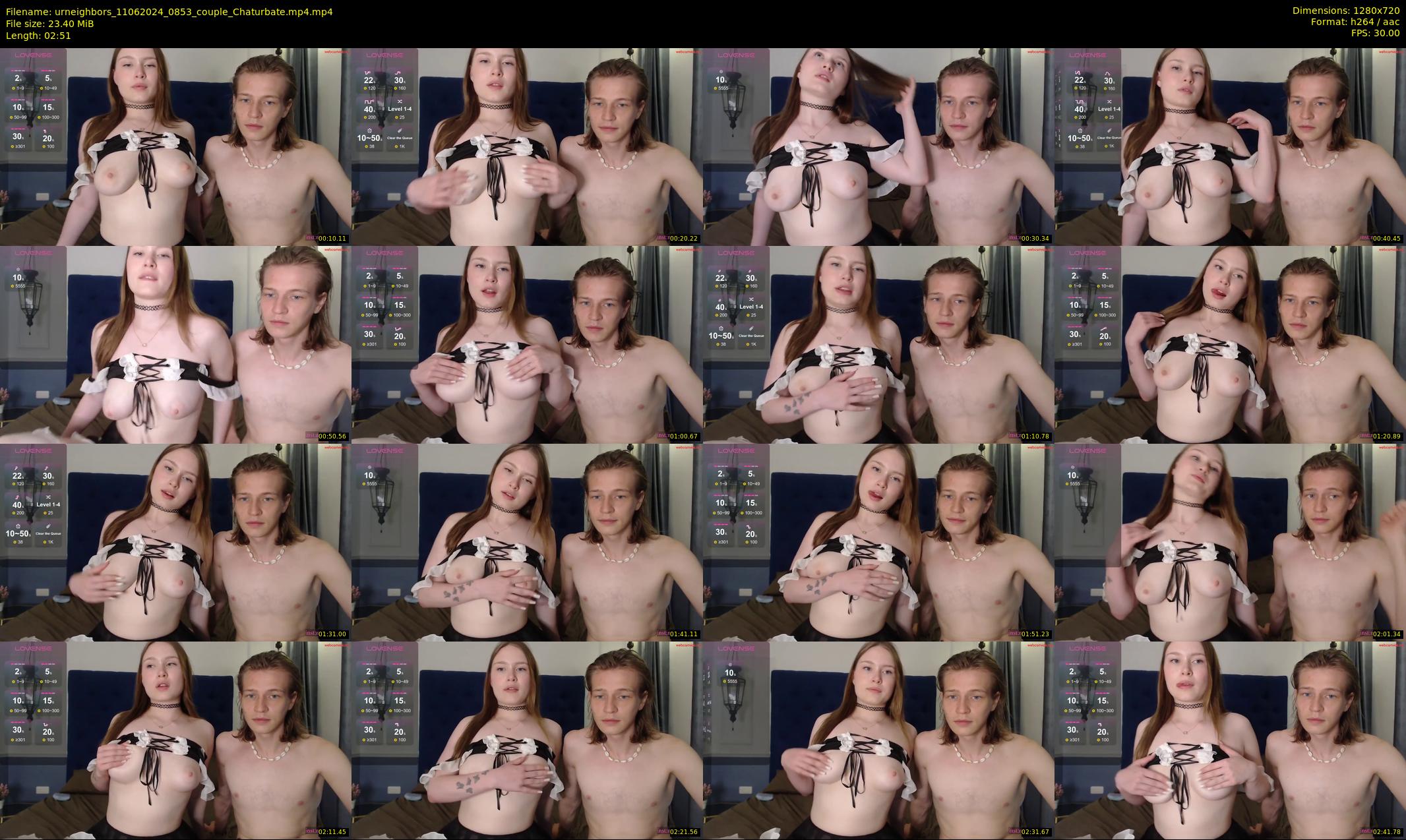urneighbors — 3 minute Chaturbate couple cam show recording, 720p, Jun 11, 2024