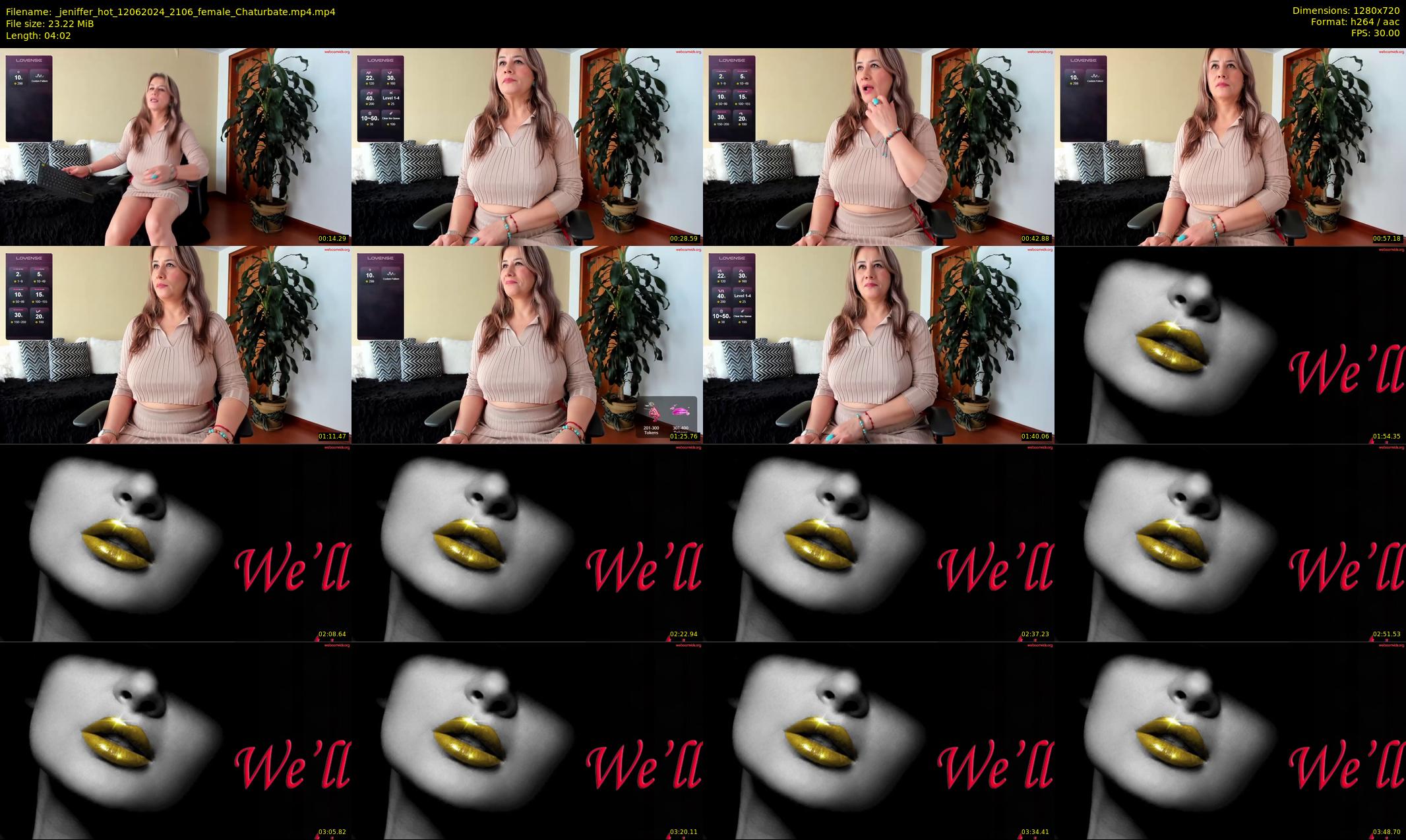 _jeniffer_hot — 5 minute Chaturbate female cam show recording, 720p, Jun 12, 2024