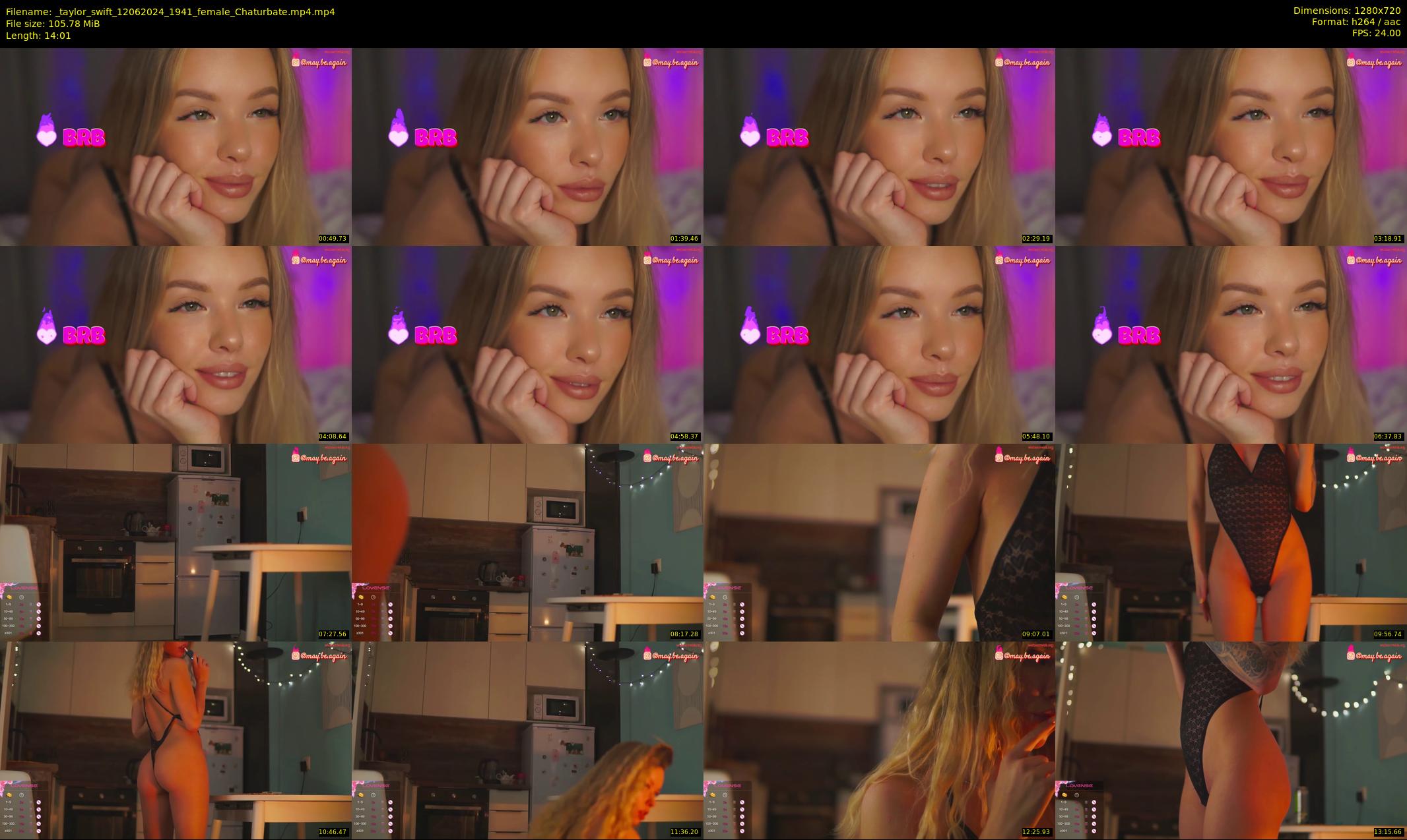 _taylor_swift — 15 minute Chaturbate female cam show recording, 720p, Jun 12, 2024