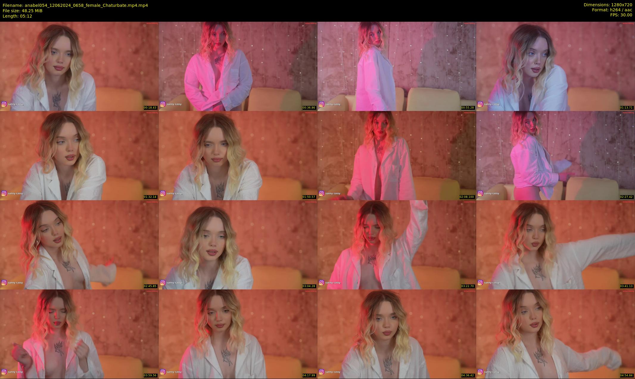 anabel054 — 6 minute Chaturbate female cam show recording, 720p, Jun 12, 2024