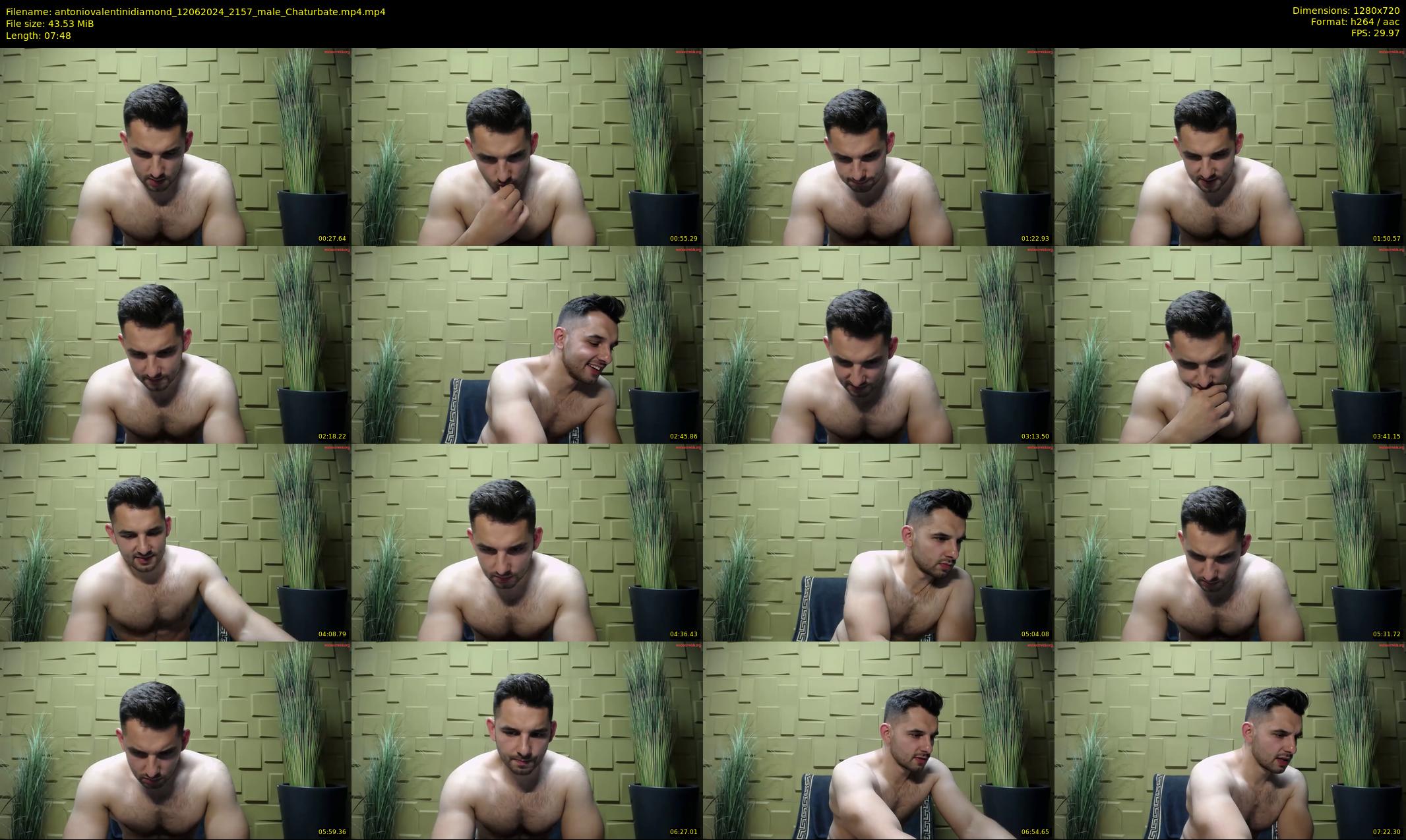 antoniovalentinidiamond — 8 minute Chaturbate male cam show recording, 720p, Jun 12, 2024