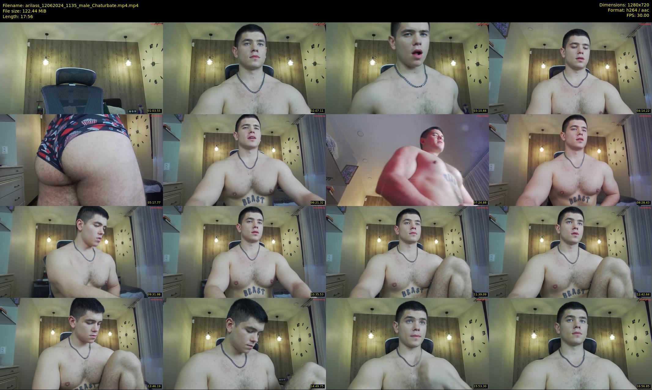 arilass — 18 minute Chaturbate male cam show recording, 720p, Jun 12, 2024