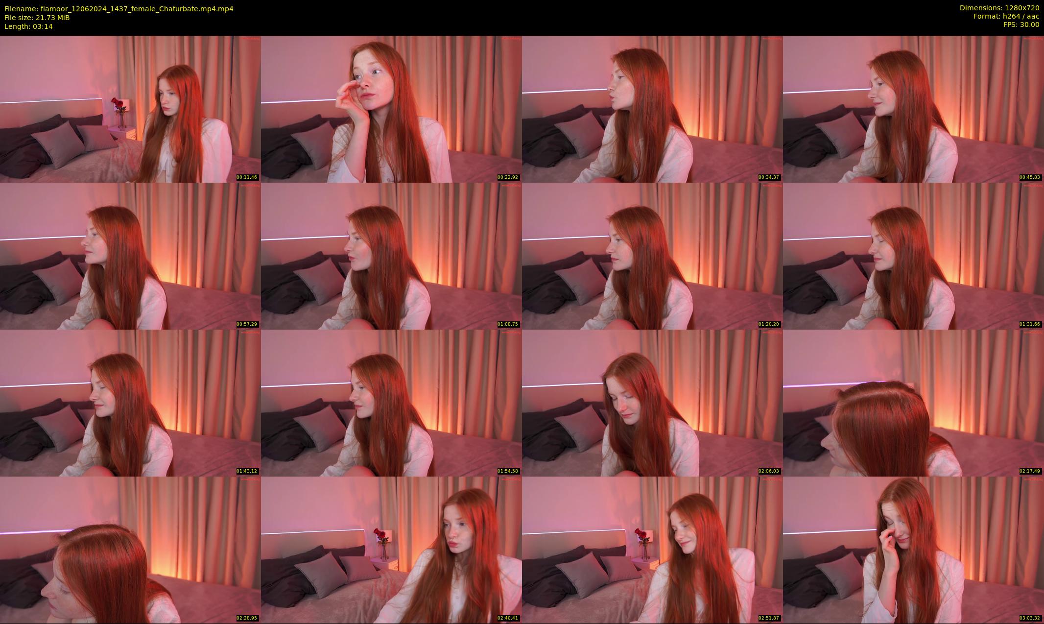 fiamoor — 4 minute Chaturbate female cam show recording, 720p, Jun 12, 2024