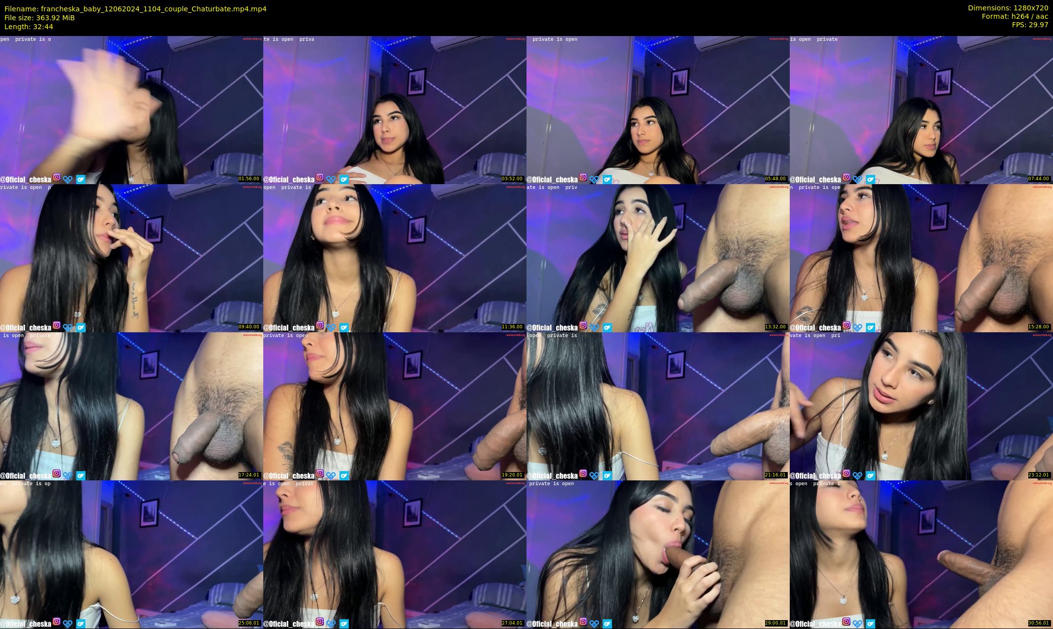 francheska_baby — 33 minute Chaturbate couple cam show recording, 720p, Jun 12, 2024