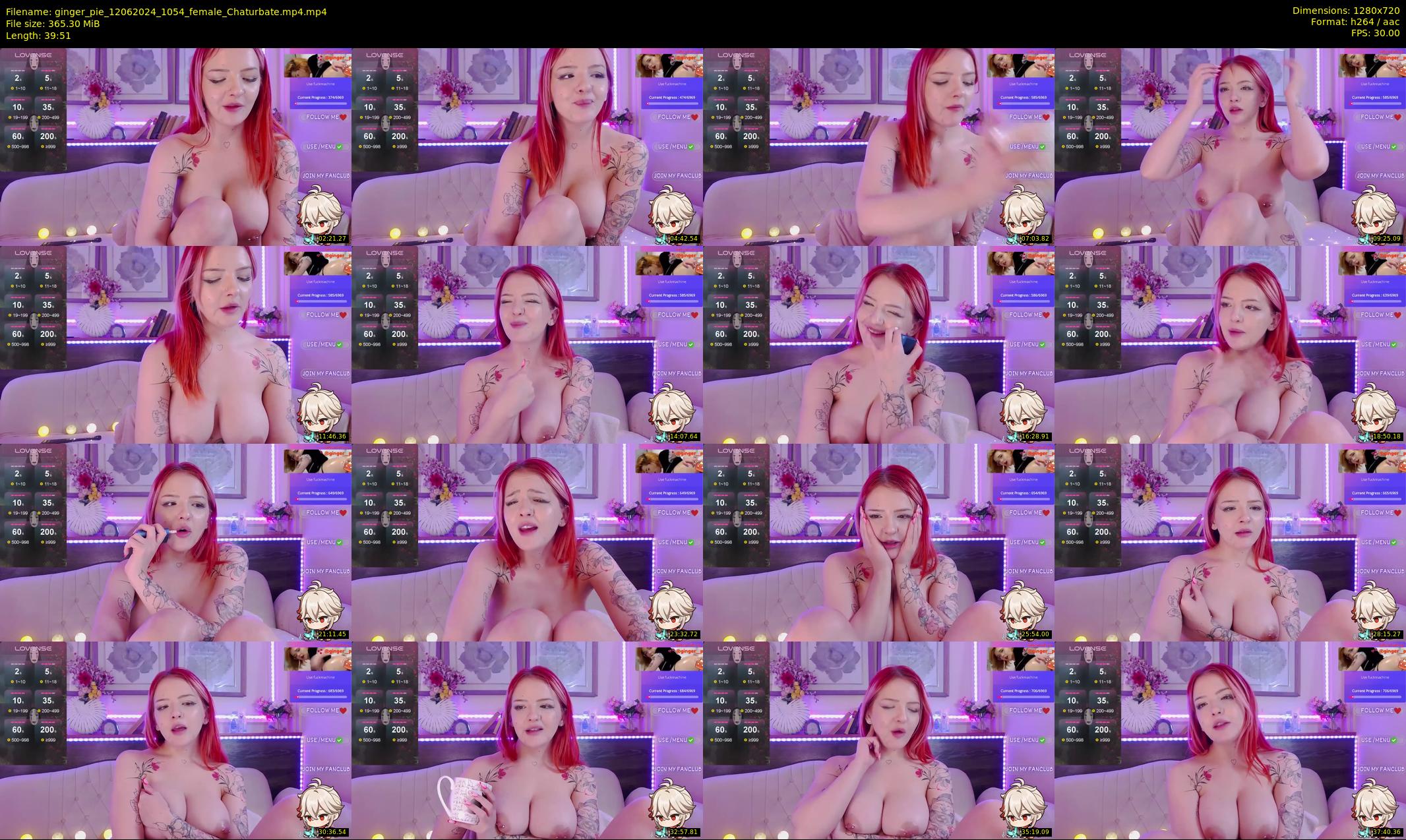 ginger_pie — 40 minute Chaturbate female cam show recording, 720p, Jun 12, 2024