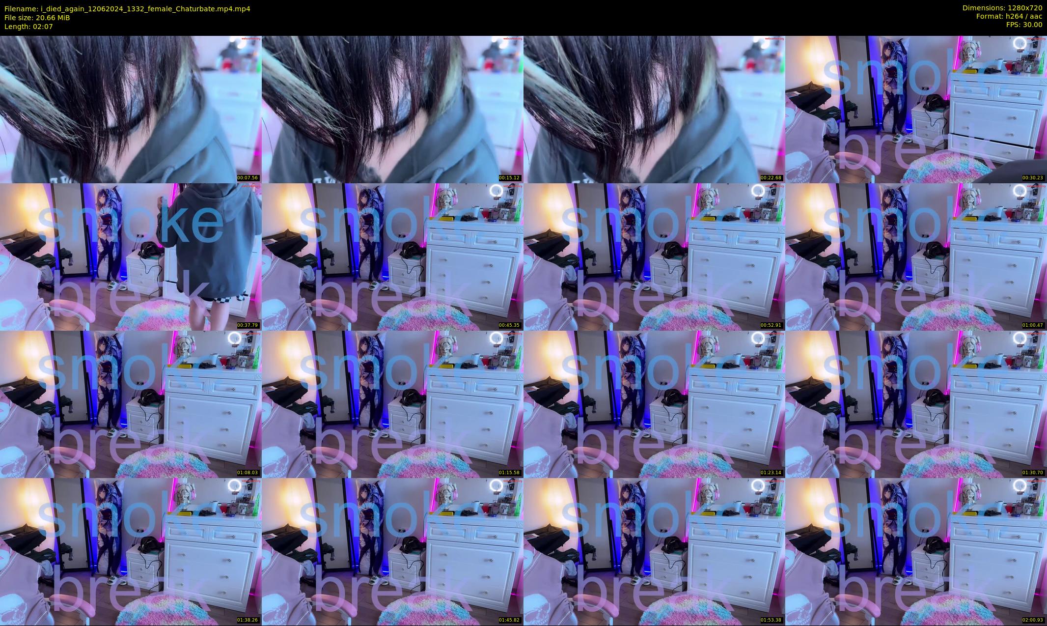i_died_again — 3 minute Chaturbate female cam show recording, 720p, Jun 12, 2024